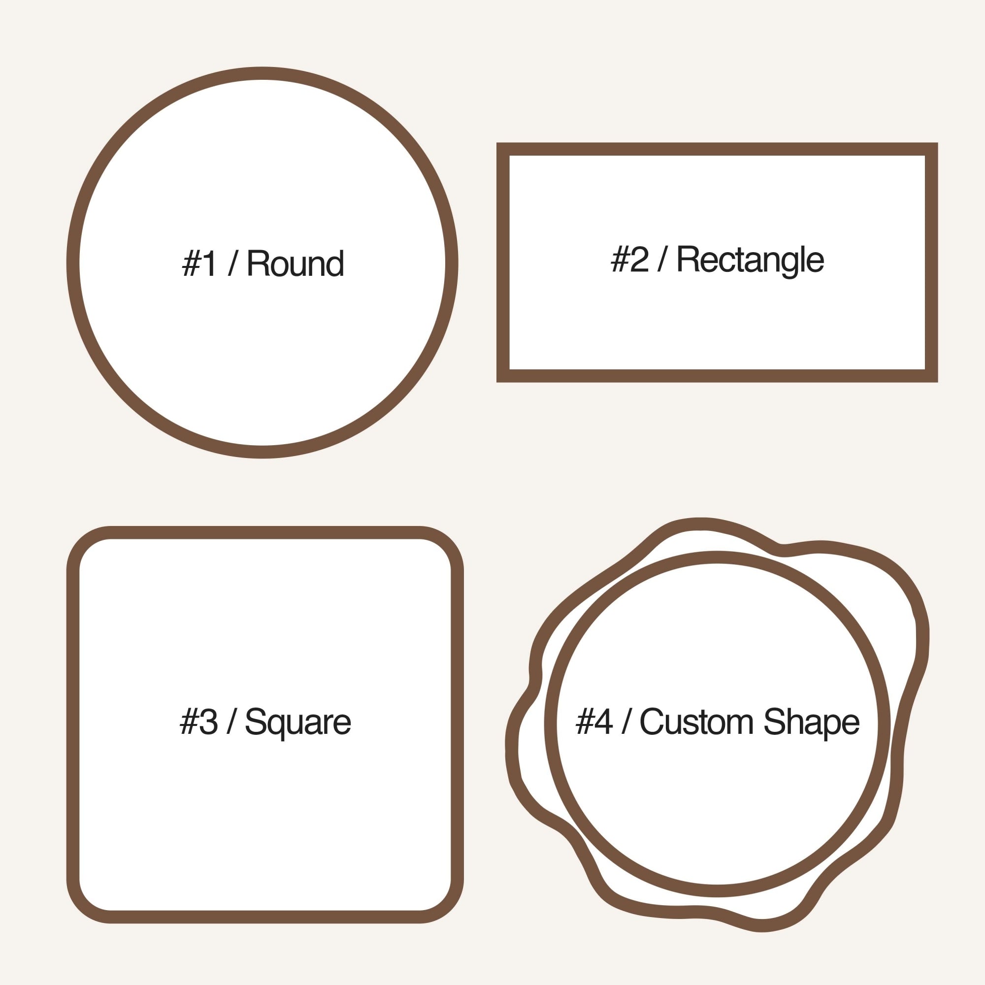 Stamprints personalisiert Etikett Papier Form