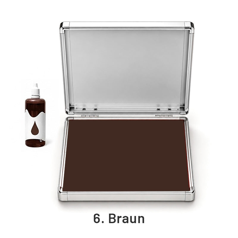 Extra Großes Schnelltrocknungs-Mehrfarben-Stempelkissen mit Metallgehäuse 6