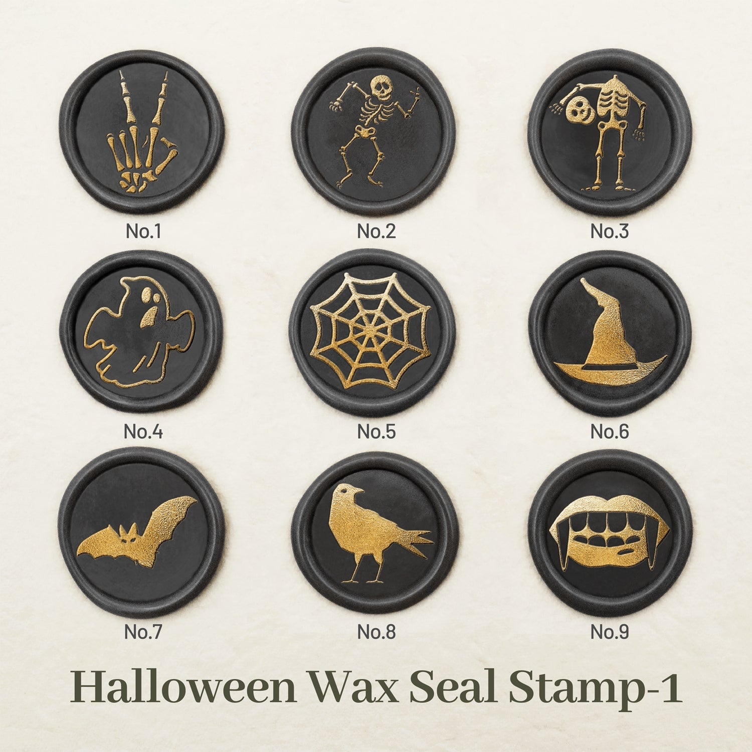 Stamprints Design 1 Tampon Encreur Sceau de Cire Halloween