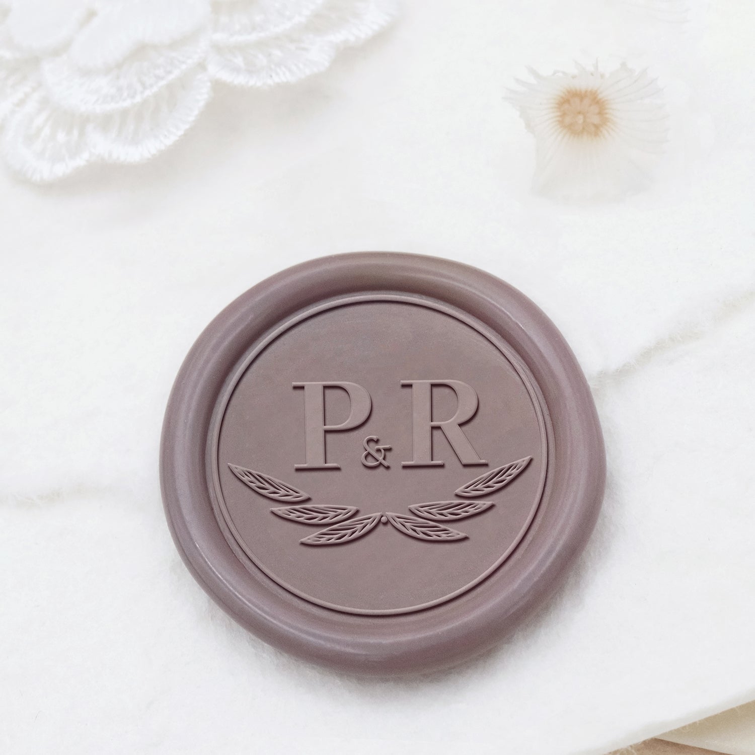 Stamprints Tampons Sceau de Cire Monogramme de Mariage Personnalisé 1