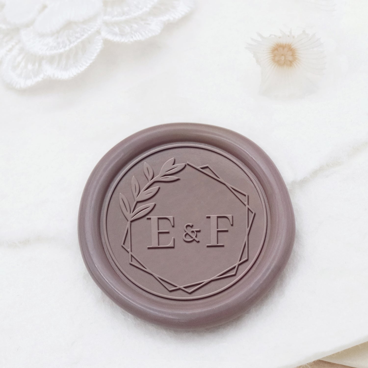 Stamprints Personalisiert Hochzeit Monogramm Siegelwachs Siegelstempel Stempel 1