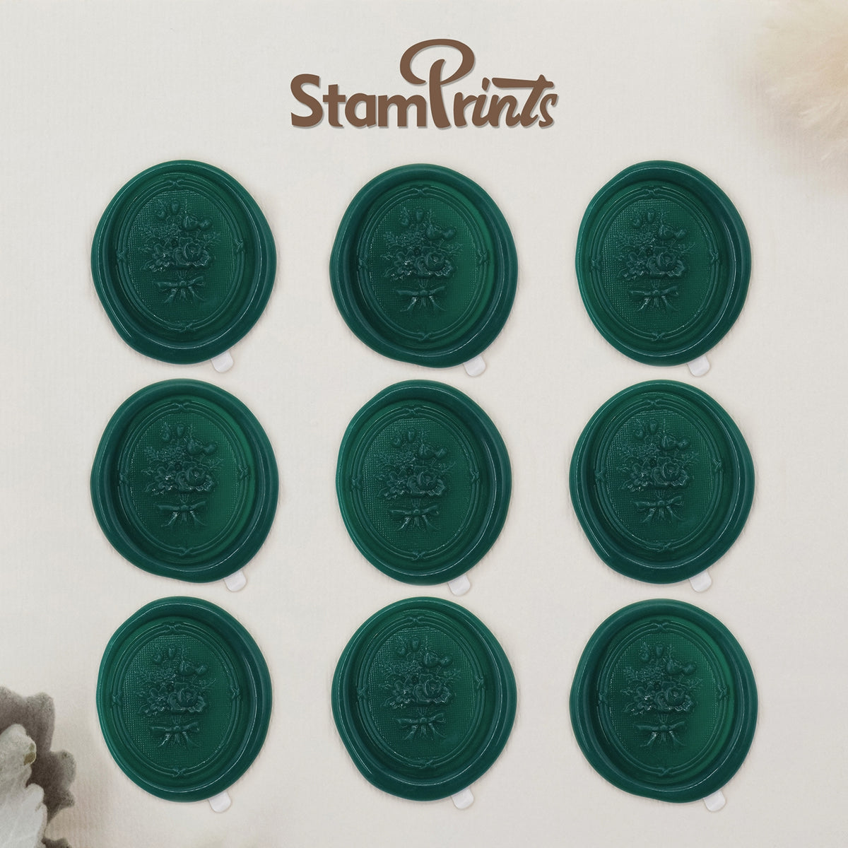 Stamprints 3D Relief Bouquet Self-adhesive Wax Seal Stickers 2