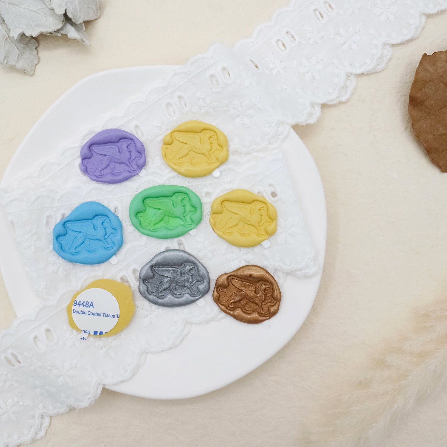 Stamprints 3D Relief Griffin Self-adhesive Wax Seal Stickers 3