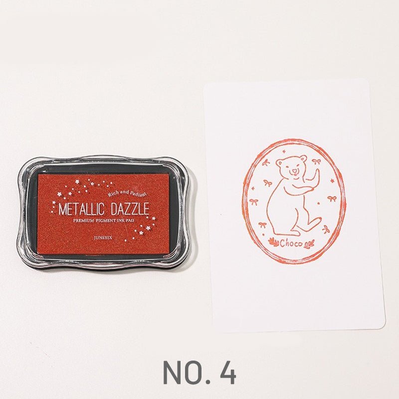 Almohadilla de Tinta Metálica Grande para Sello de Caucho - Journal - Stamprints 7
