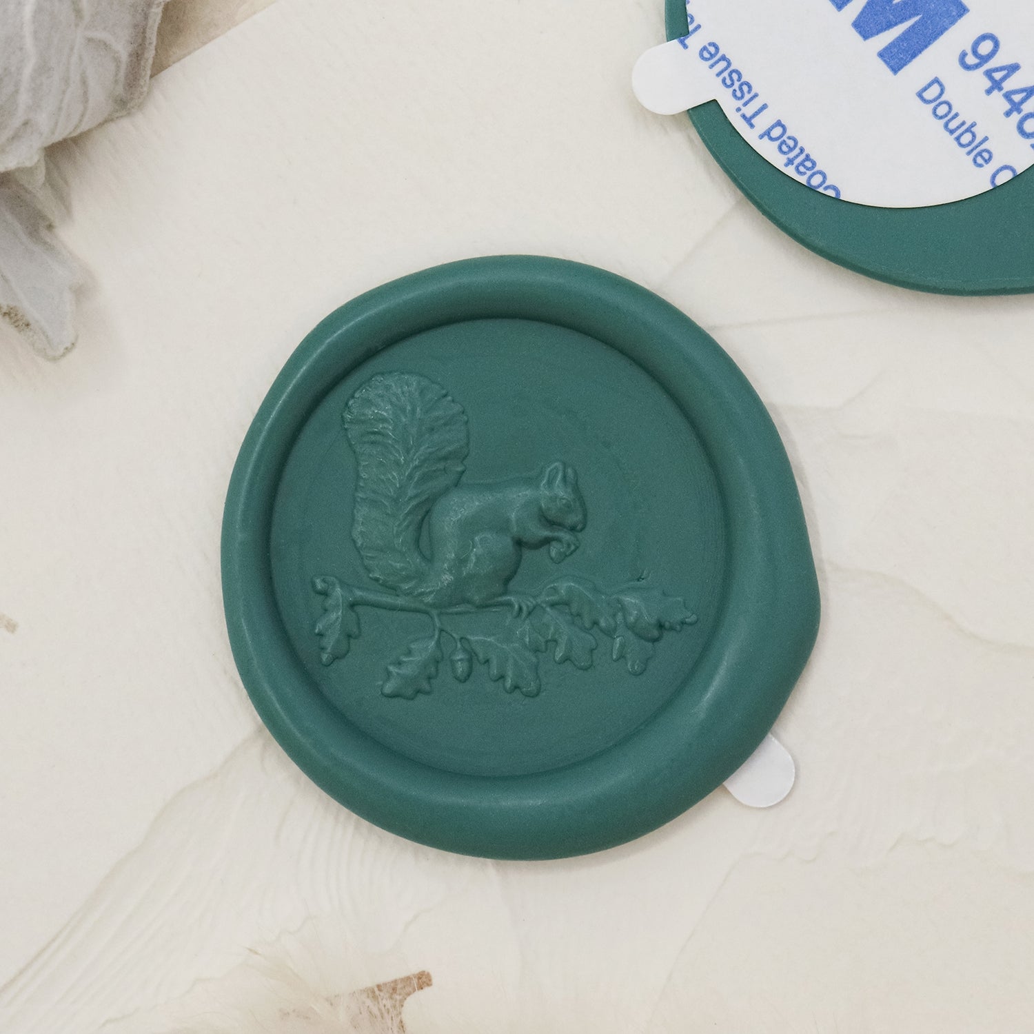 Pegatinas de Sello de Lacre Autoadhesivo de Ardilla en Relieve 3D Stamprints 1
