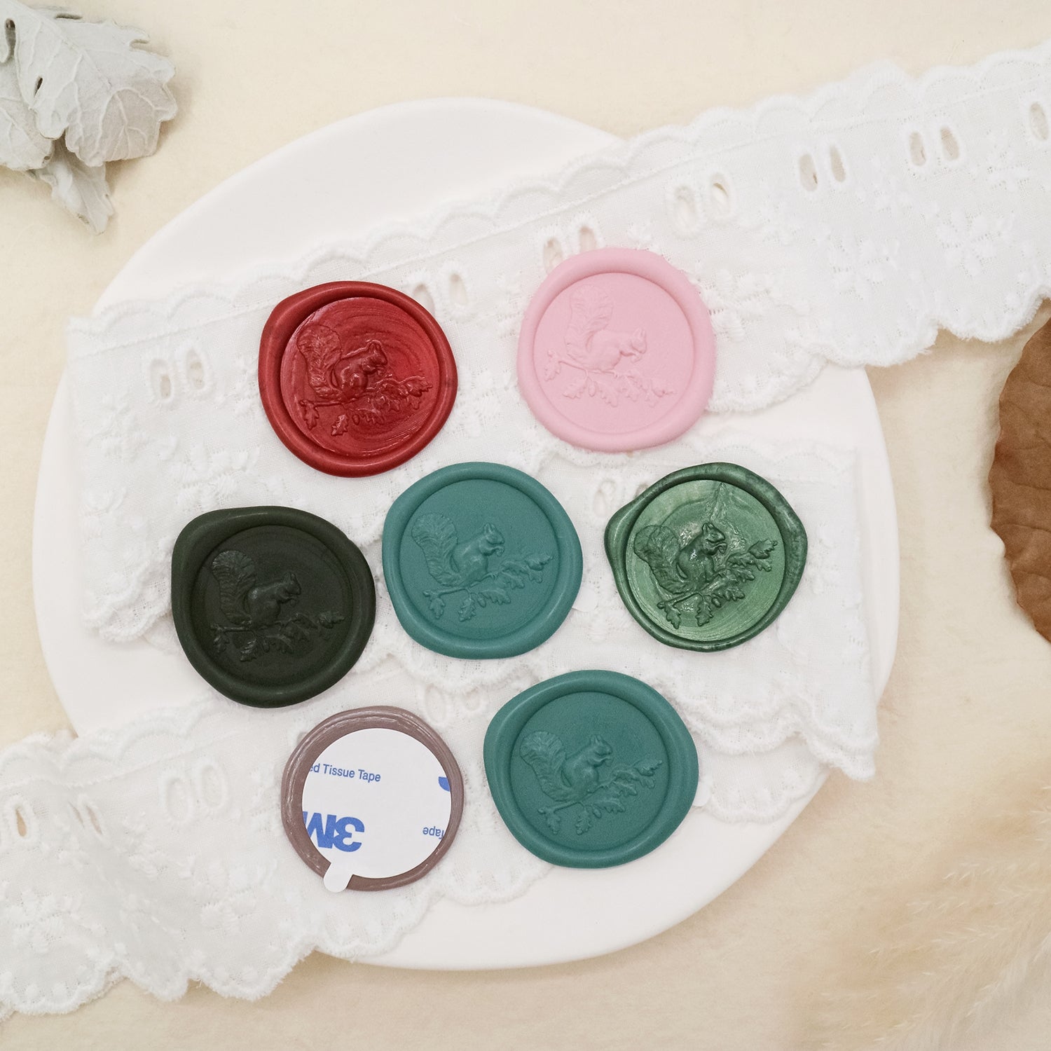 Stamprints 3D Relief Squirrel Self-adhesive Wax Seal Stickers 3