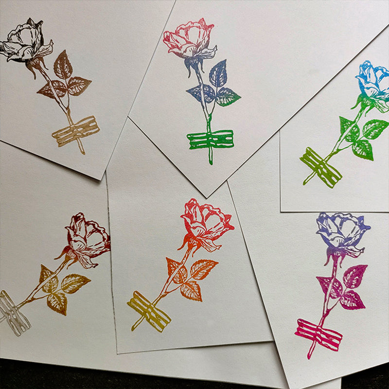 Almohadilla de Tinta de Gradiente de 3 Colores Multicolor Nacarado b4