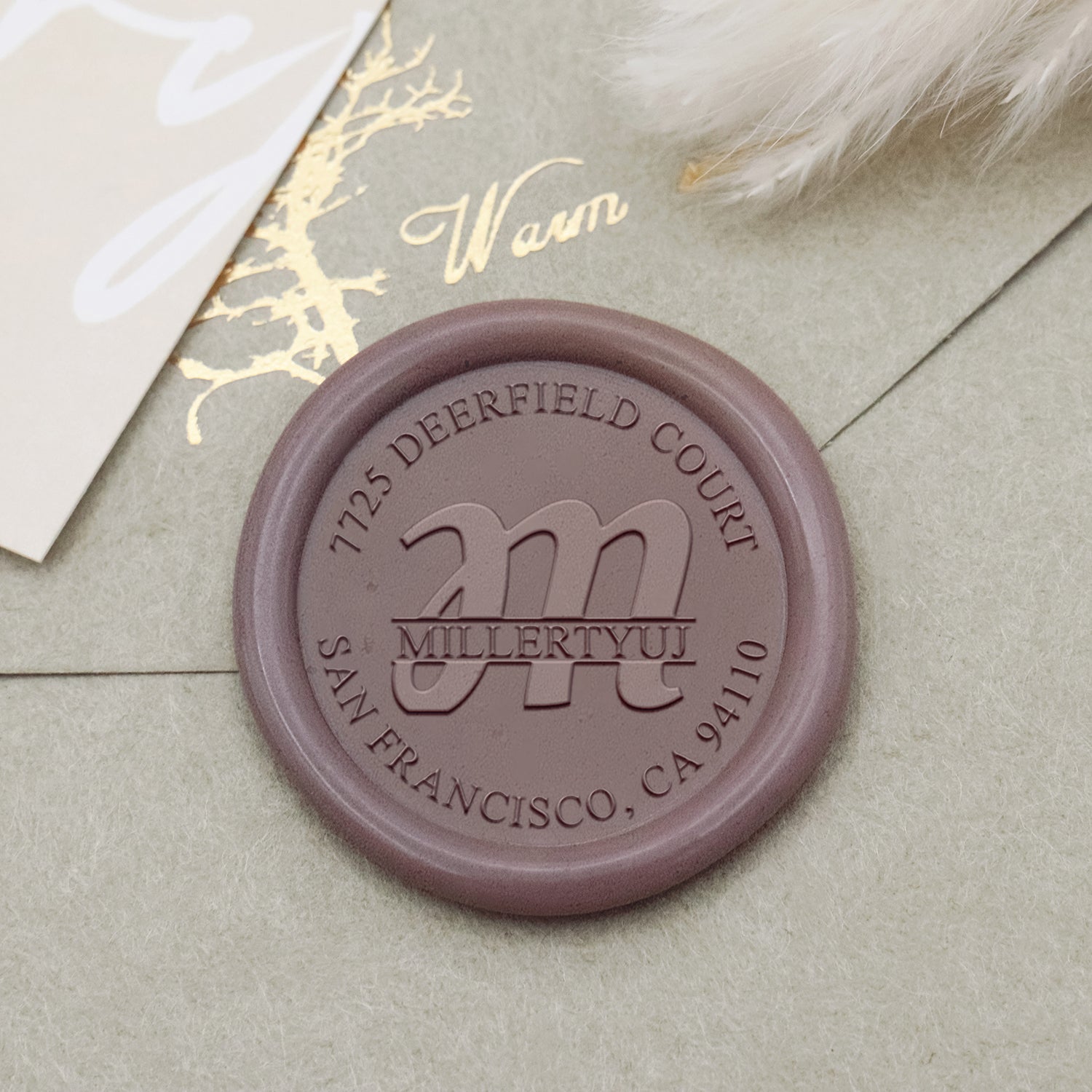 Personalisierte Adressen Siegelwachs Siegelstempel (8 Designs) 22