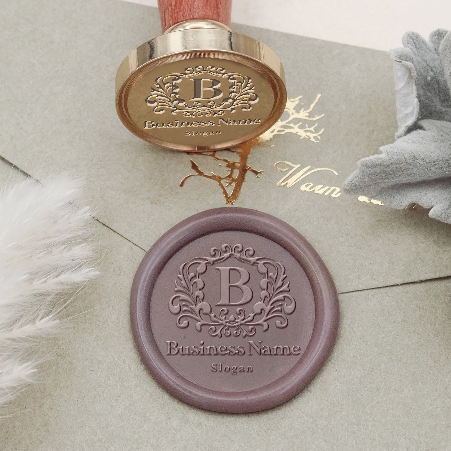 Personalisiert Logo Siegelwachs Siegelstempel - Stil 16-1