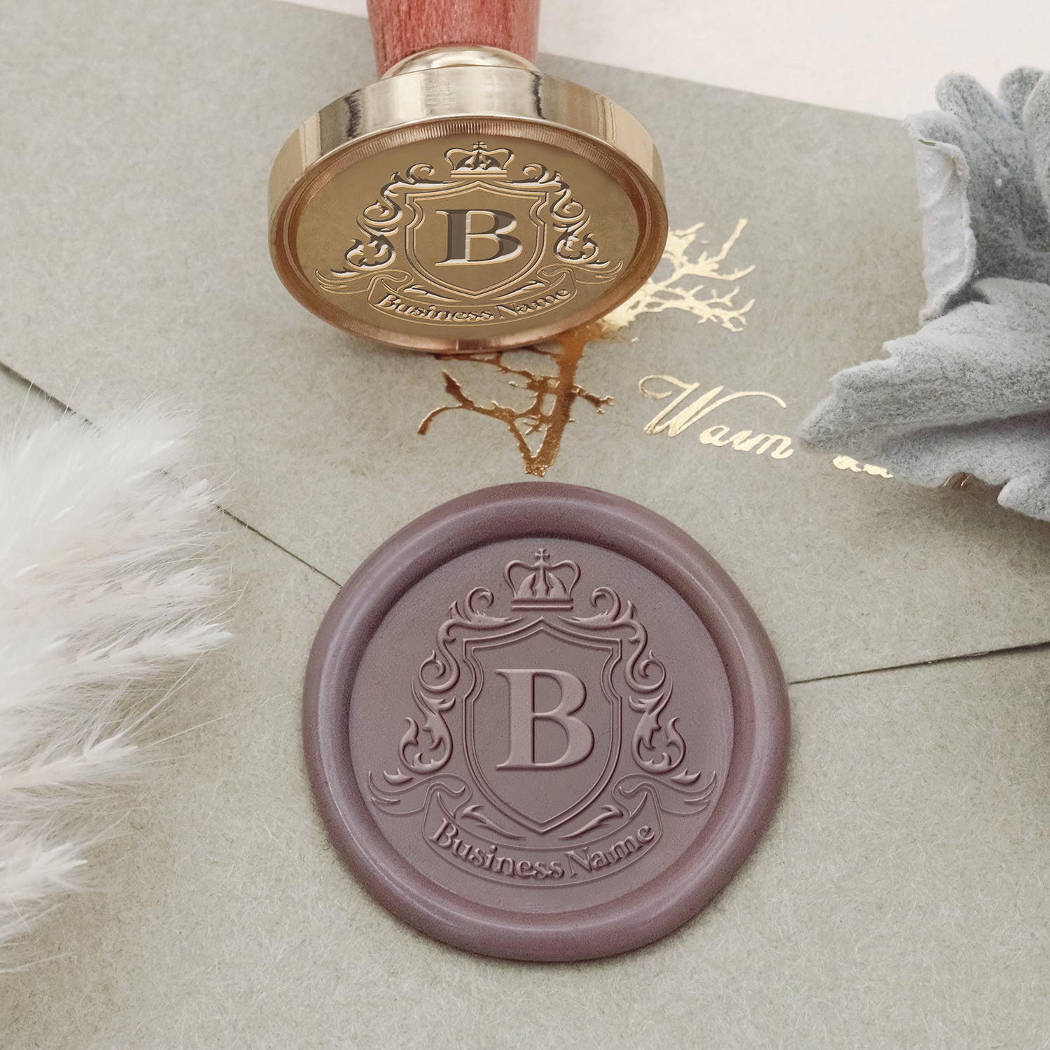 Personalisierter Logo Siegelwachs Siegelstempel - Stil 18-1