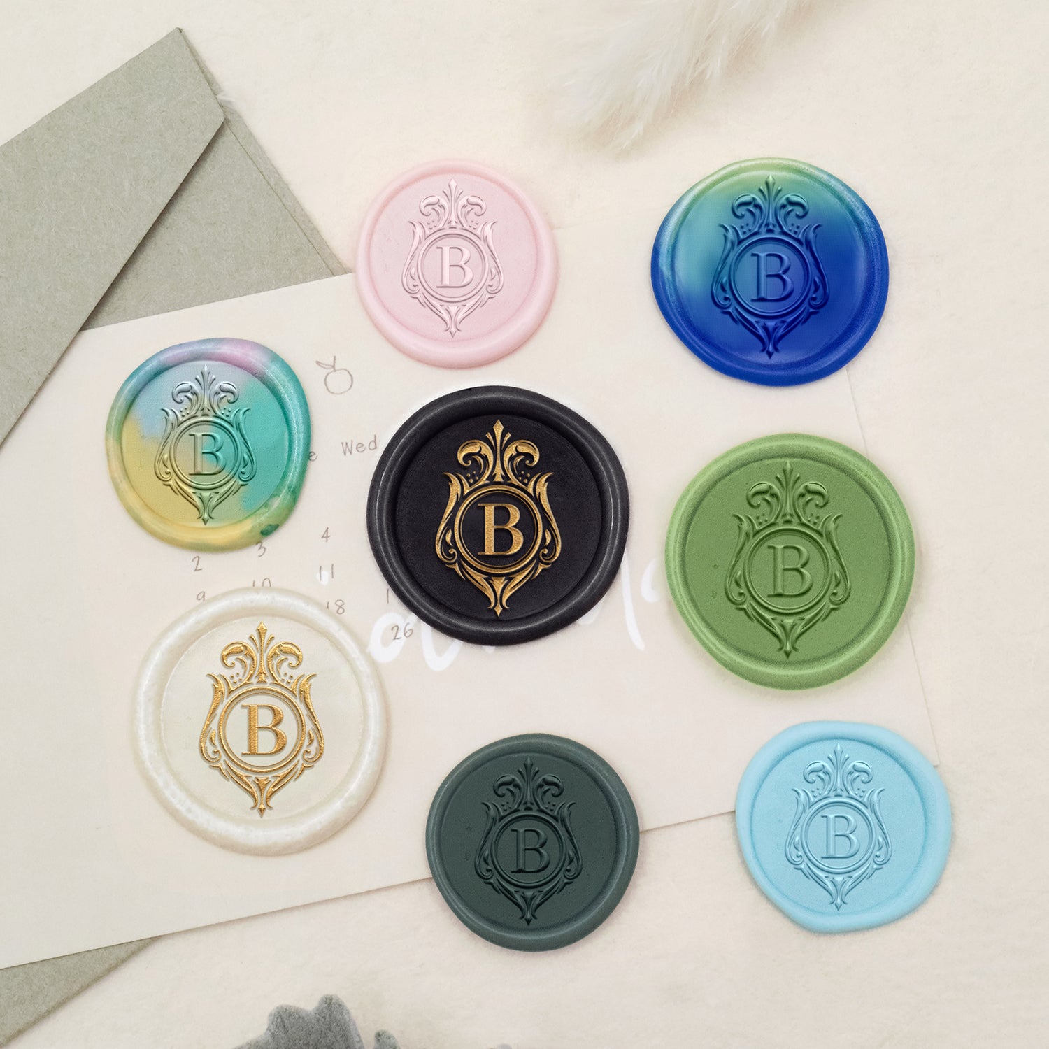 Sello de Caucho de Lacre con Logo Personalizado - Estilo 1-3