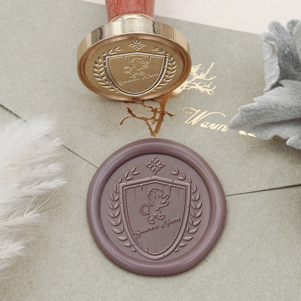 Sello de Caucho de Lacre con Logo Personalizado - Estilo 20-1