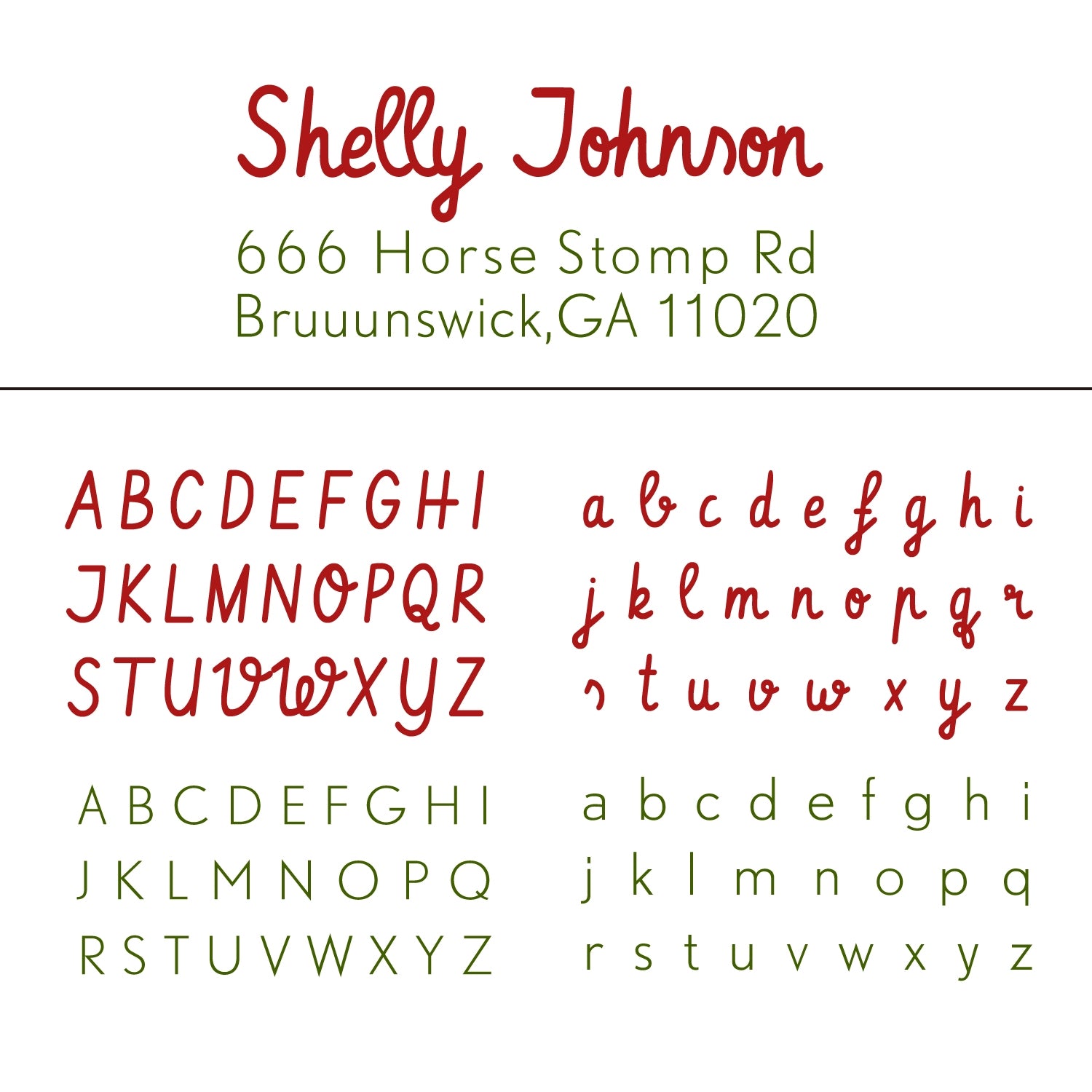 Personalisierter rechteckiger handschriftlicher Schriftart Adresse Rückgabe Gummistempel - Stil 17