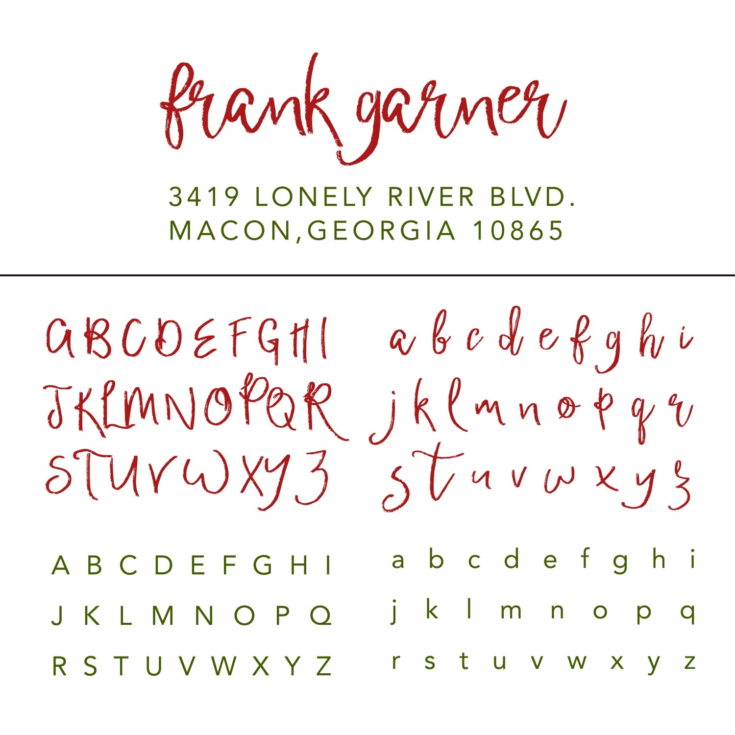 Personalisierter rechteckiger handschriftlicher Schriftart Adresse Rückgabe Gummistempel - Stil 25