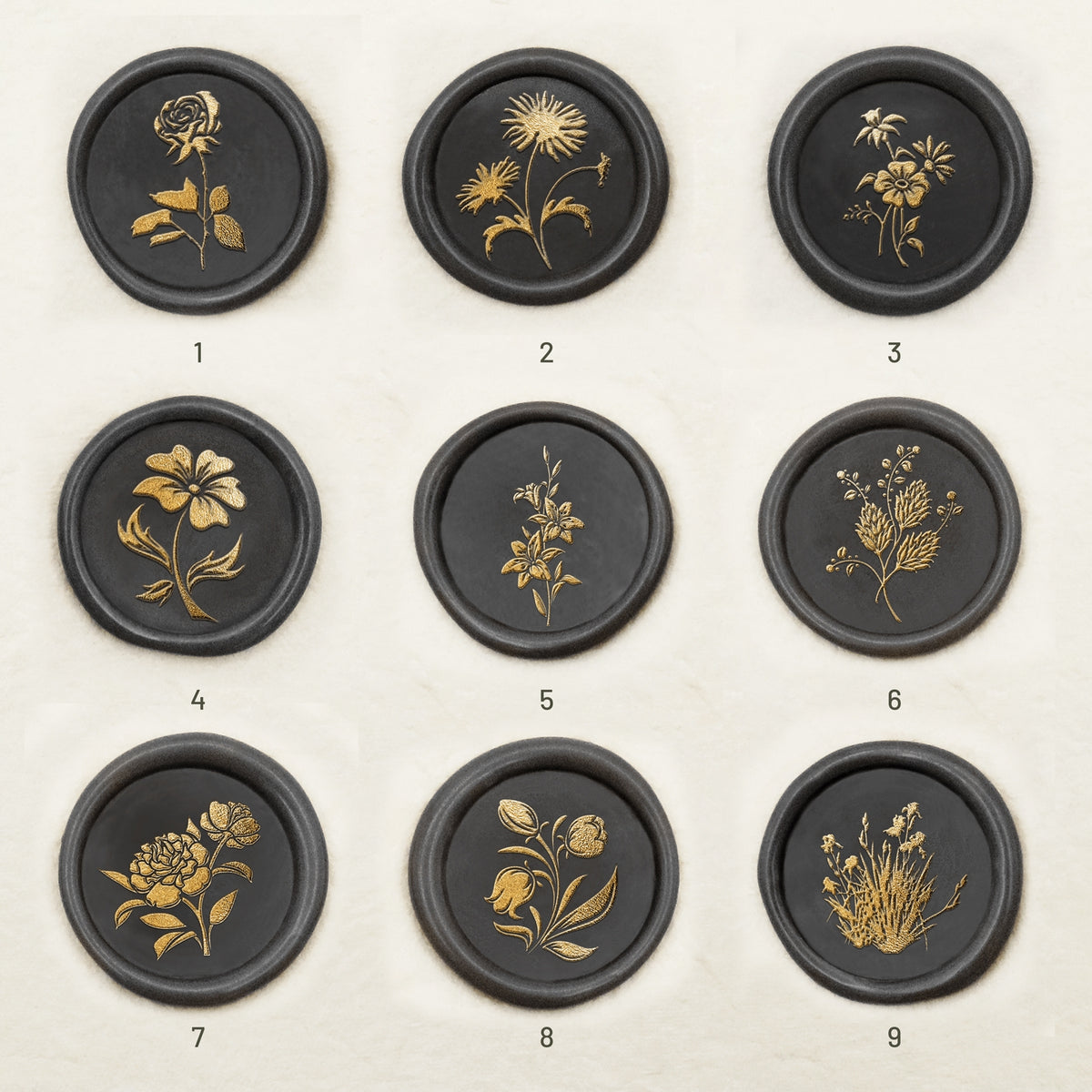 Botanical Wax Seal Stamp (18 Designs)-sku1