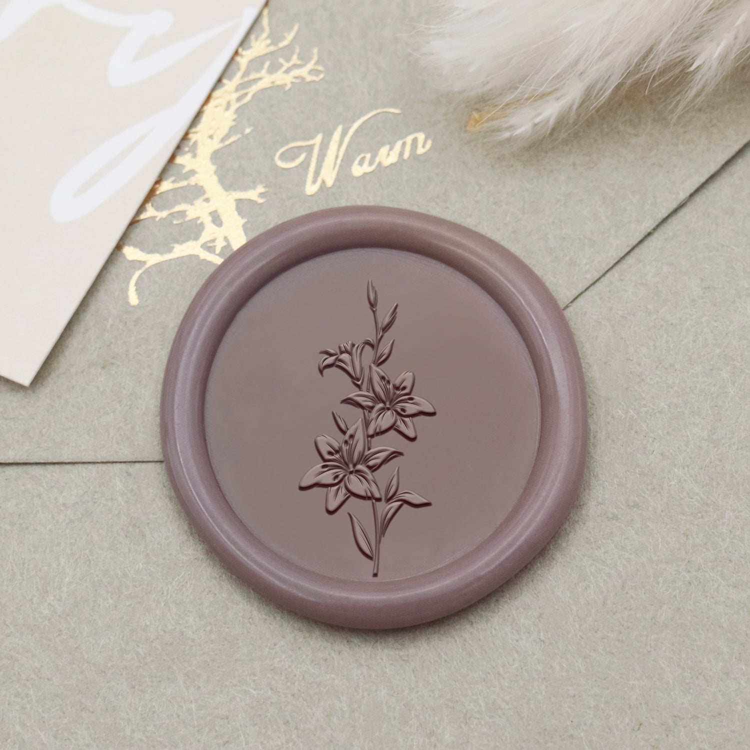 Botanischer Siegelwachs Siegelstempel (18 Designs)-5 1