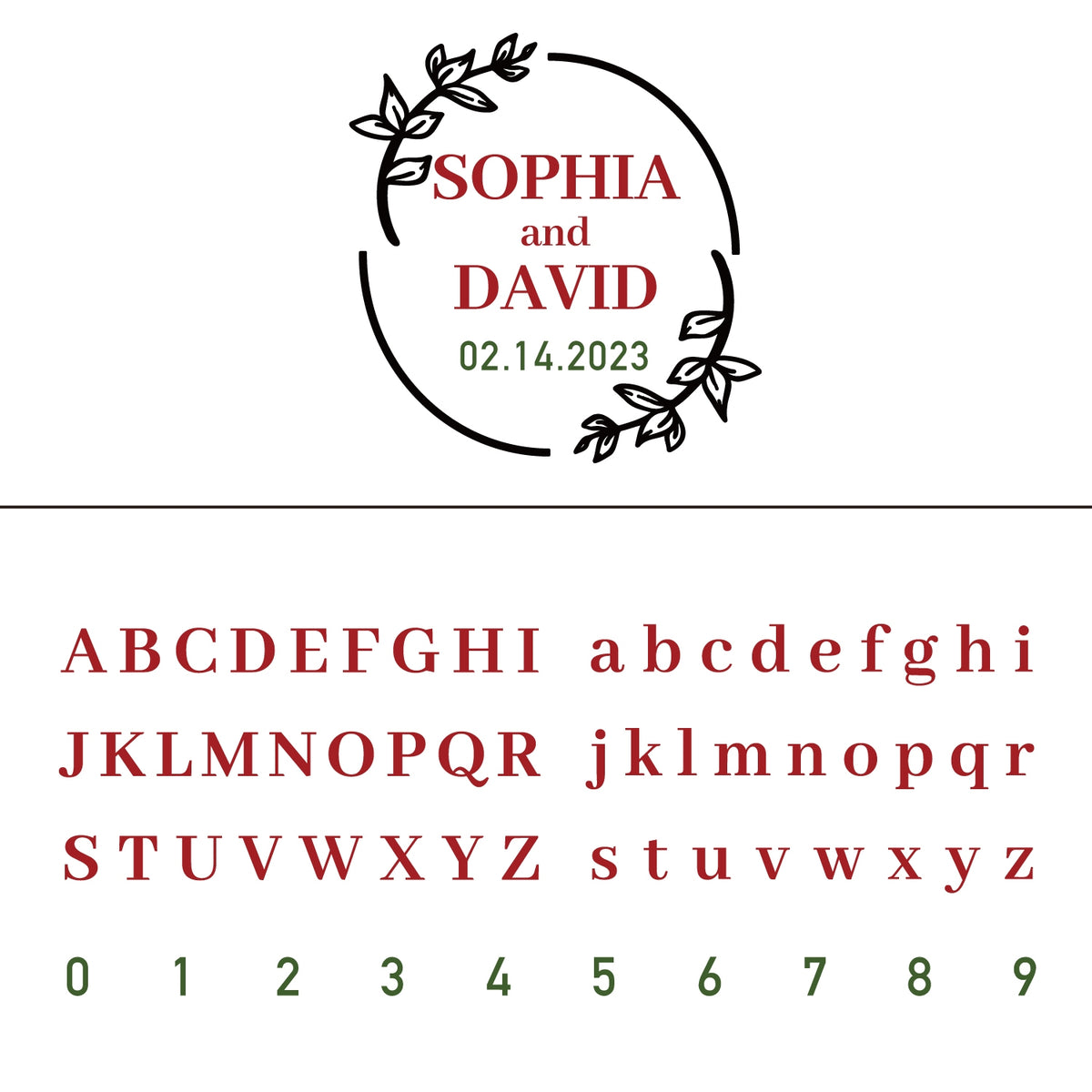 Custom Twigs Wedding Name and Date Wax Seal Stamp 5