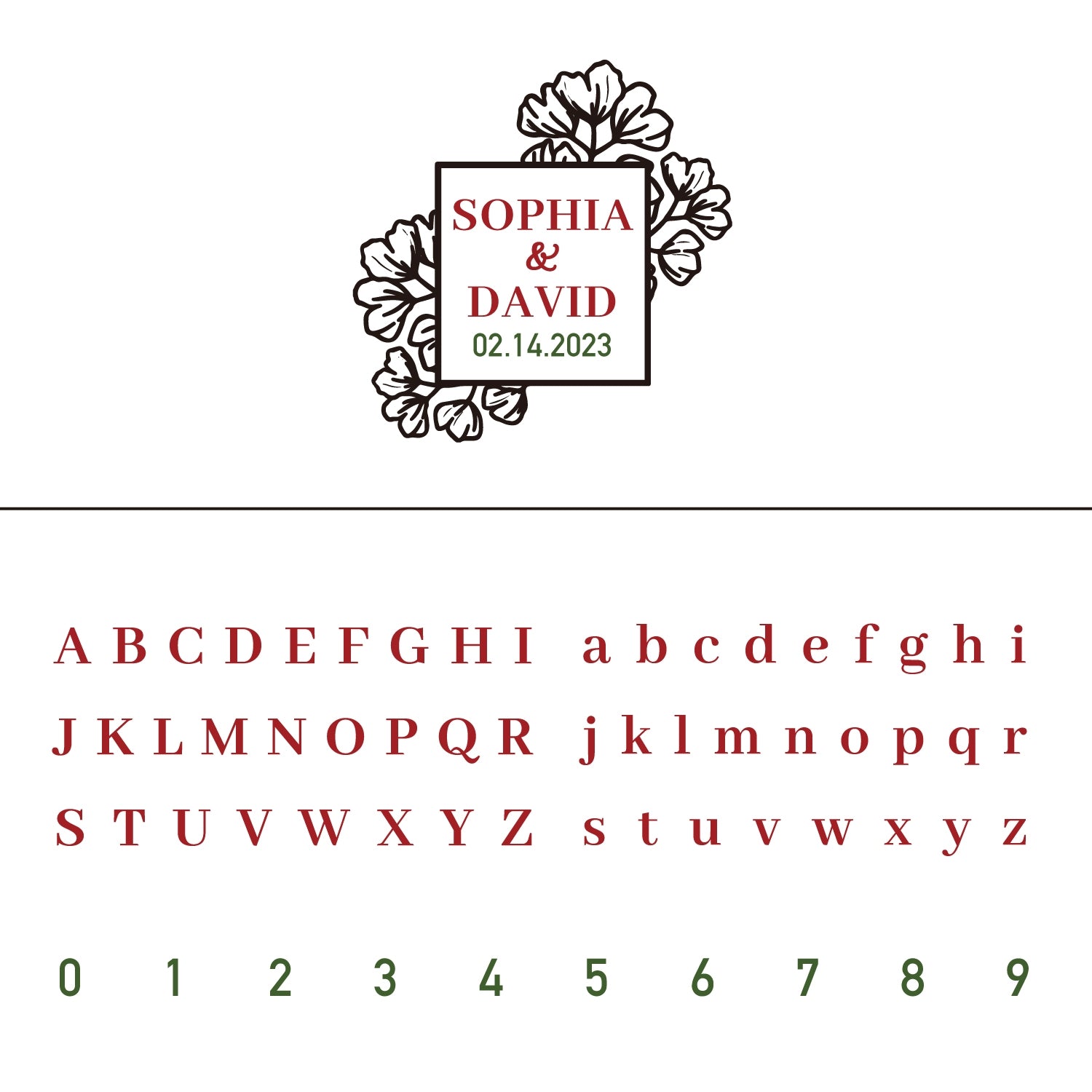 Custom Bloom Rose Wedding Name and Date Wax Seal Stamp 7