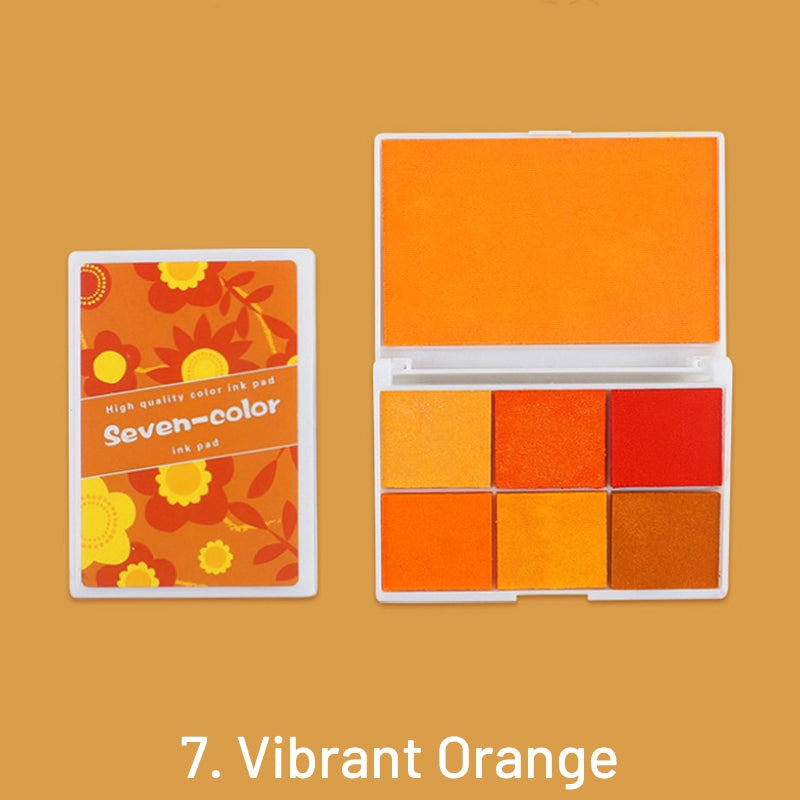 Perlglanz Sieben-Farben Boxed Stempelkissen Set sku-7
