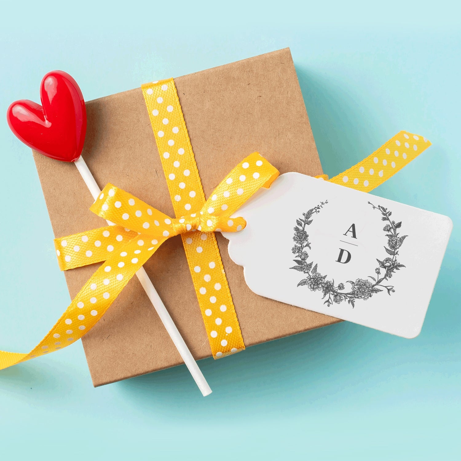 Personalisierter Botanischer Hochzeits-Monogramm Gummistempel (18 Designs)5