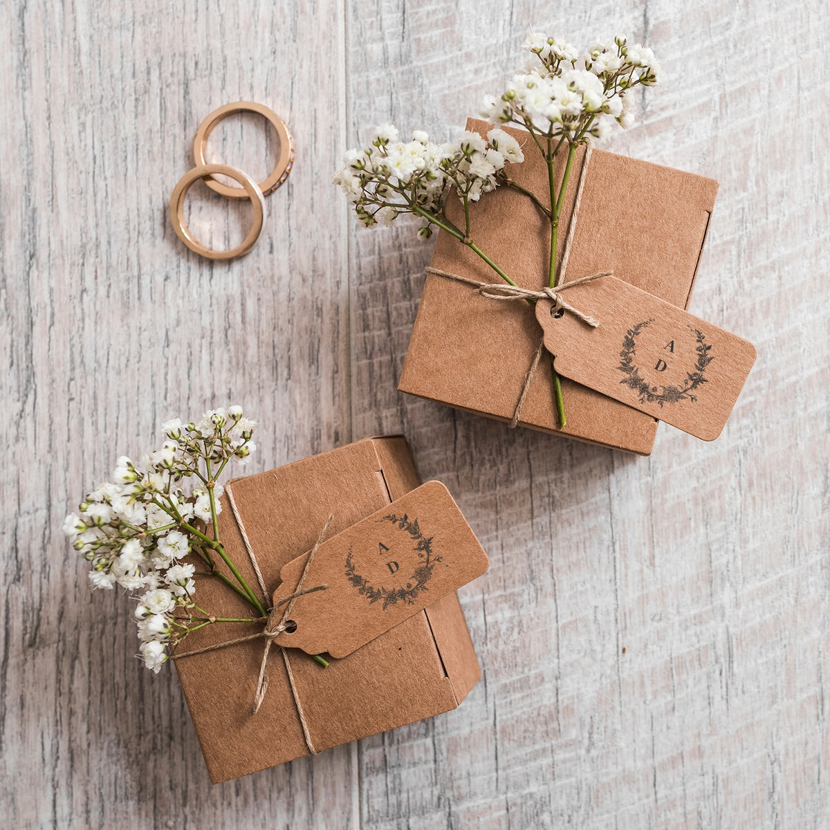 Personalisierter Botanischer Hochzeits-Monogramm Gummistempel (18 Designs)6