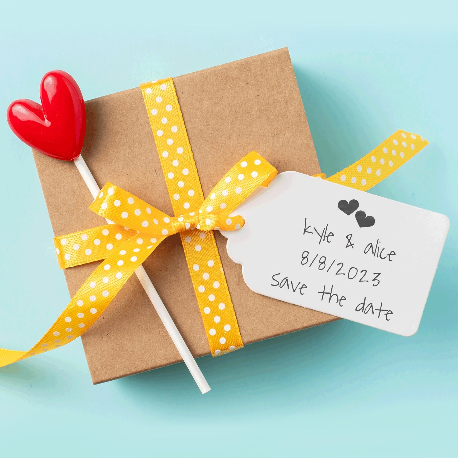 Personalisierter Funtastic Schrift Hochzeit Save the Date Gummistempel wd1