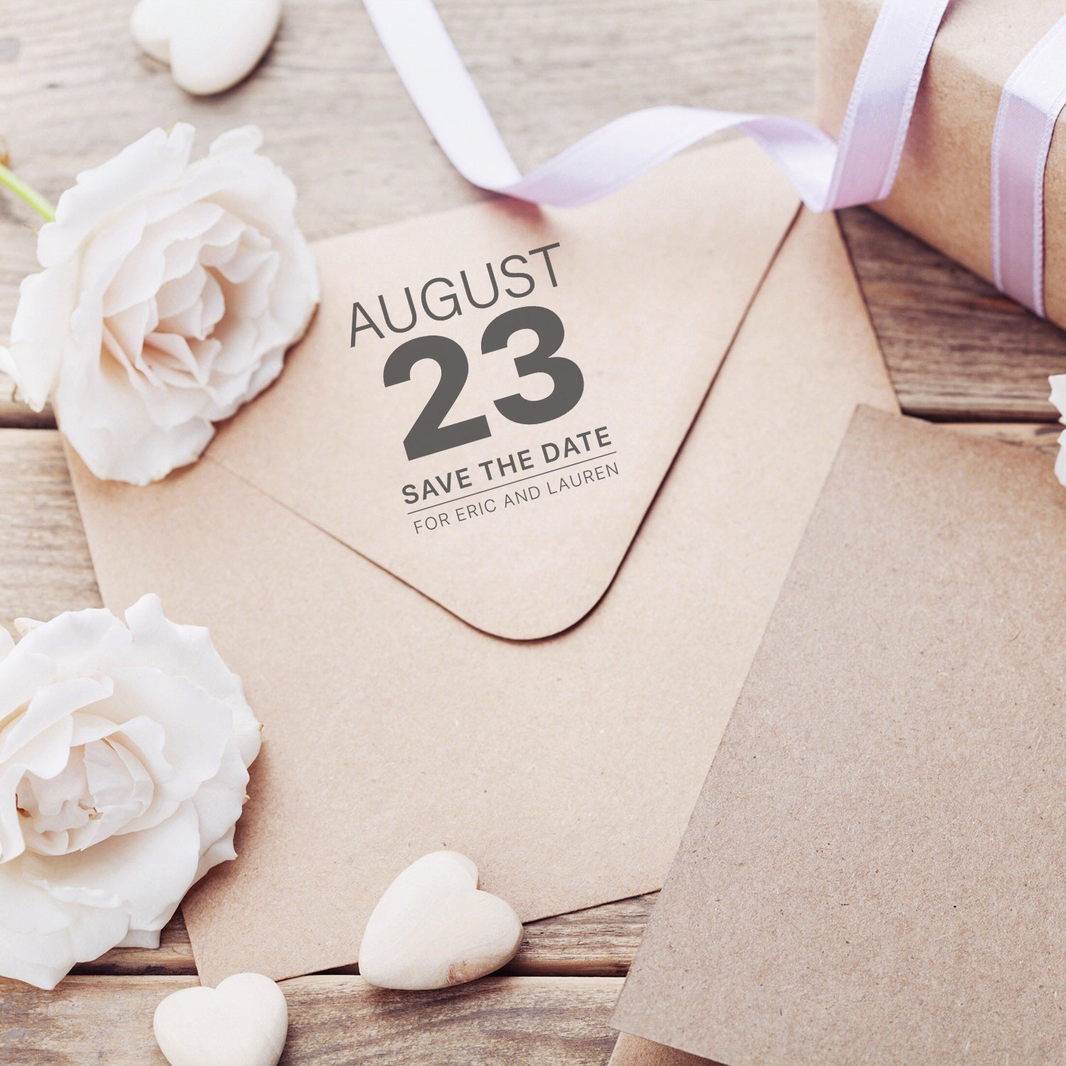 Personalisierter Kalender Hochzeit Save the Date Gummistempel wd3