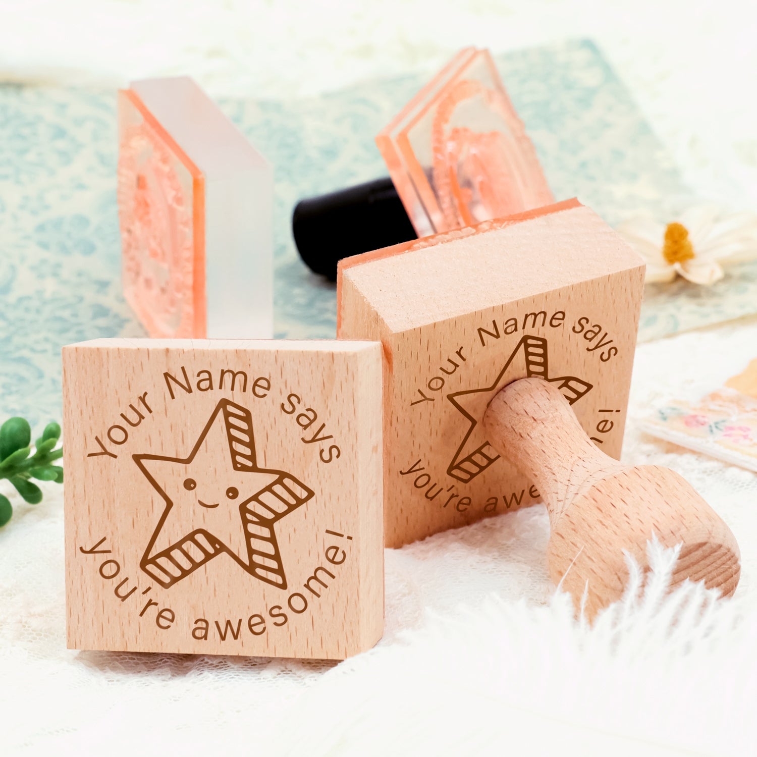 Kindertag Personalisiert Cartoon Gummistempel -2 4