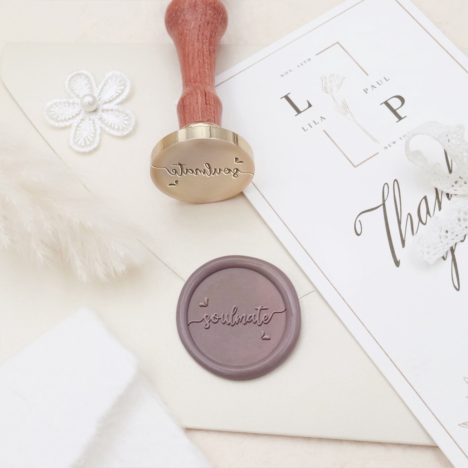 Wedding Invitation & Announcement Wax Seal Stamp (27 Designs)-copy 2-3