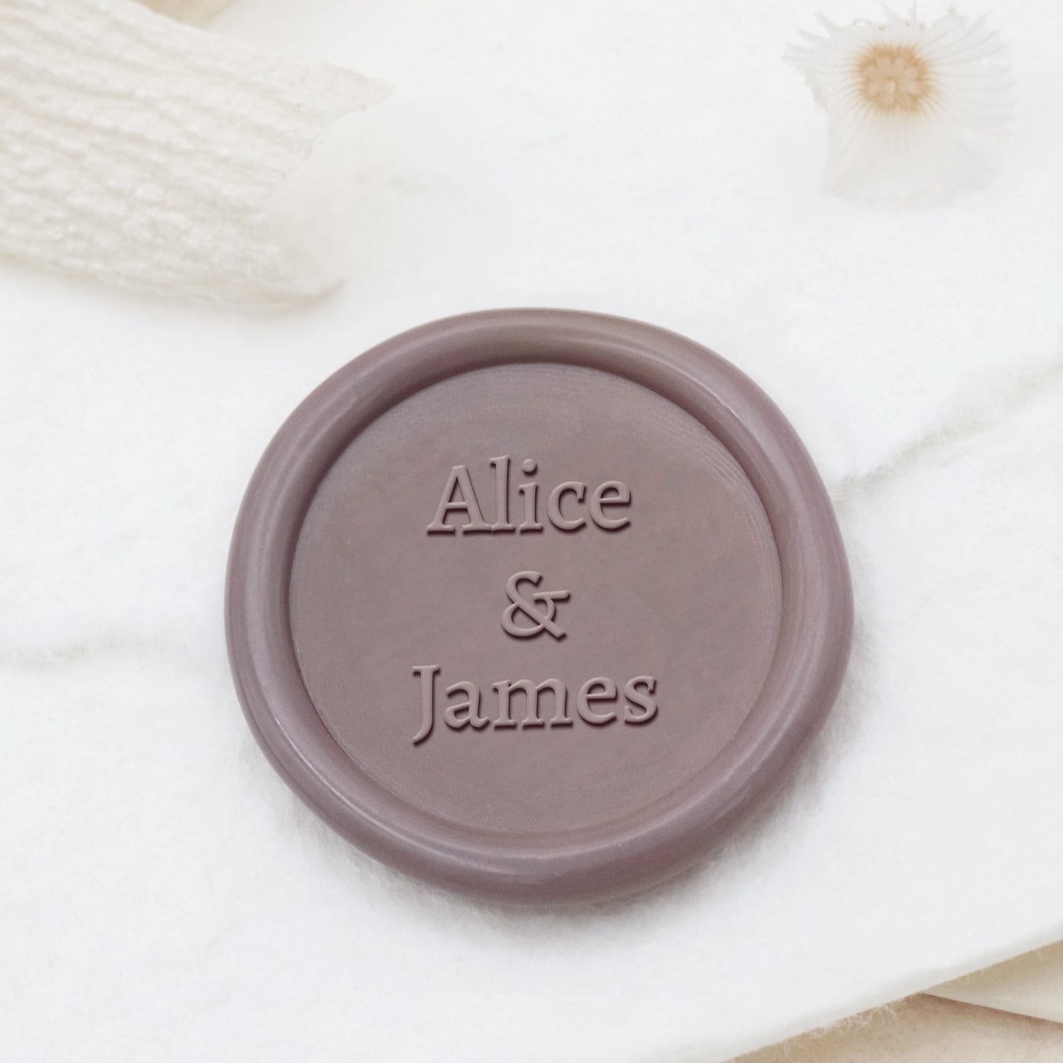 Custom Minimalist Name Wedding Wax Seal Stamp - Style 9 1