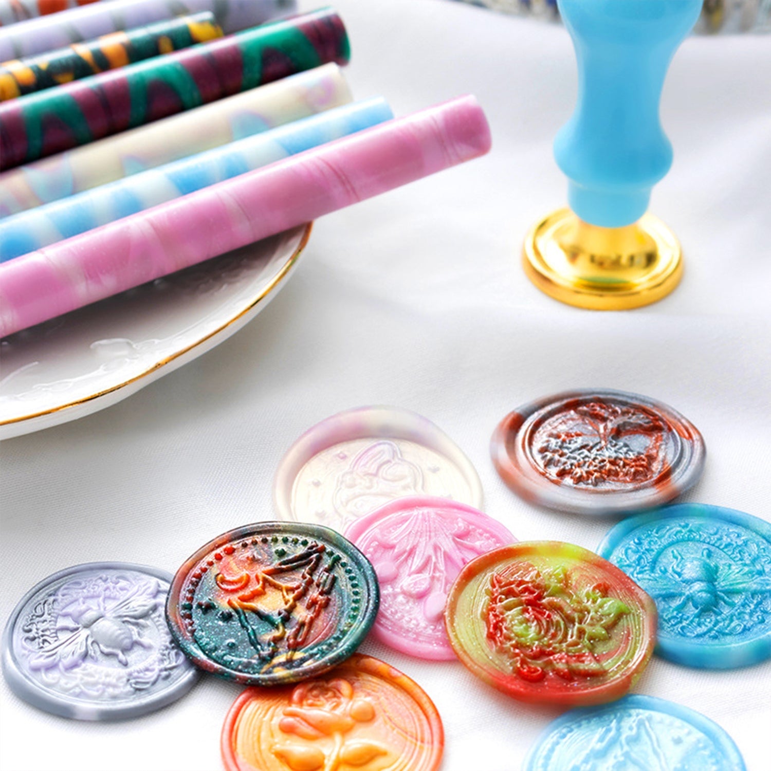 Barras de Lacre de Pistola de Lacre de Color Mixto Vintage Lolipop1