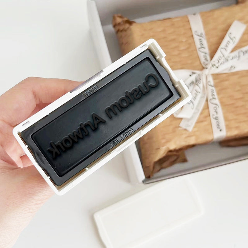 Personalisiert Design Weiß Lichtempfindlicher Stempel Mit Ihrem Kunstwerk a2