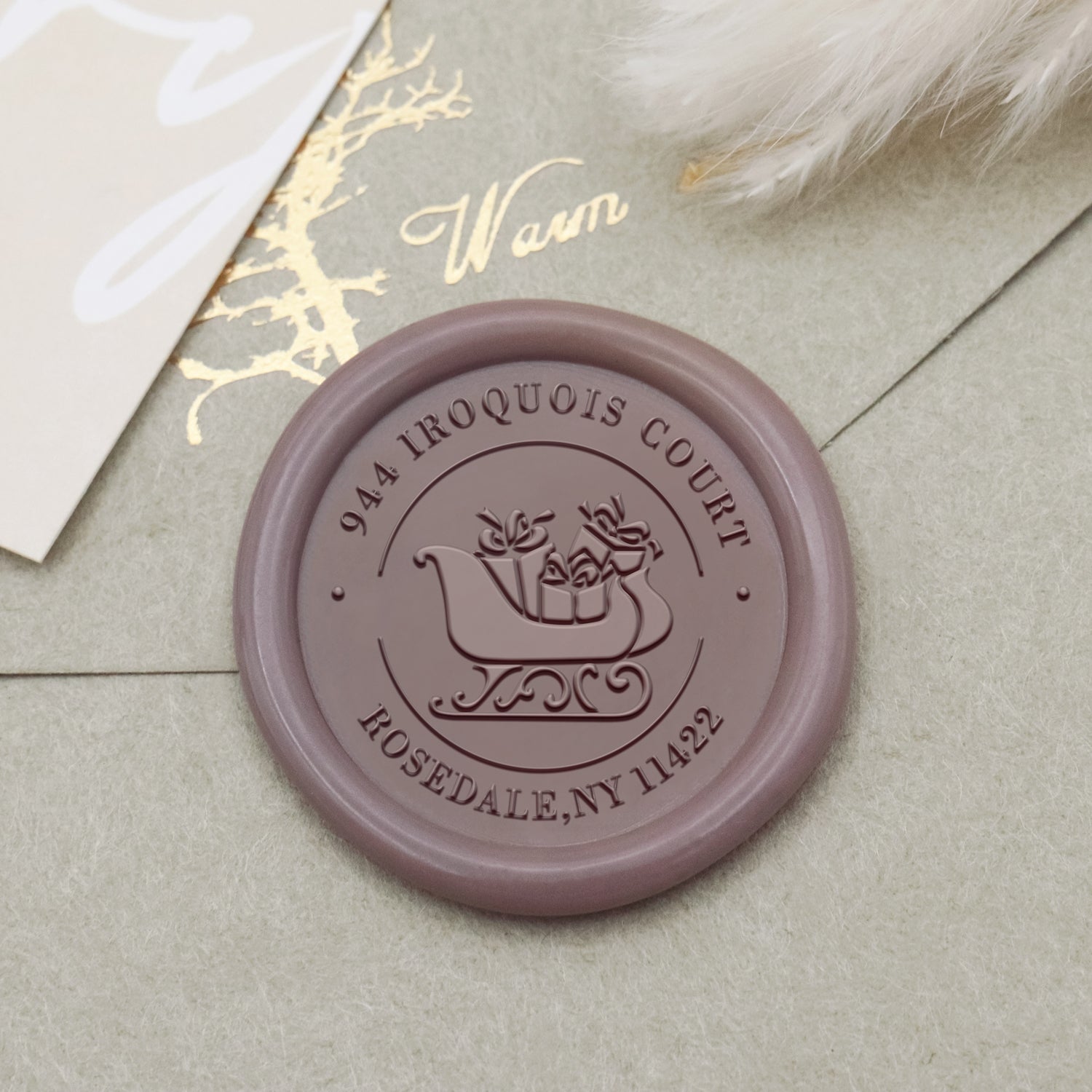 Custom Christmas Address Wax Seal Stamp (27 Designs)-23 1