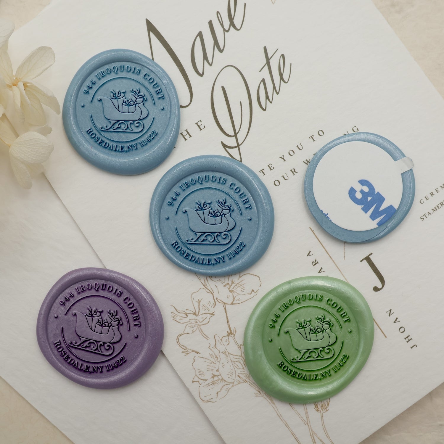 Custom Christmas Address Wax Seal Stamp (27 Designs)-23 3