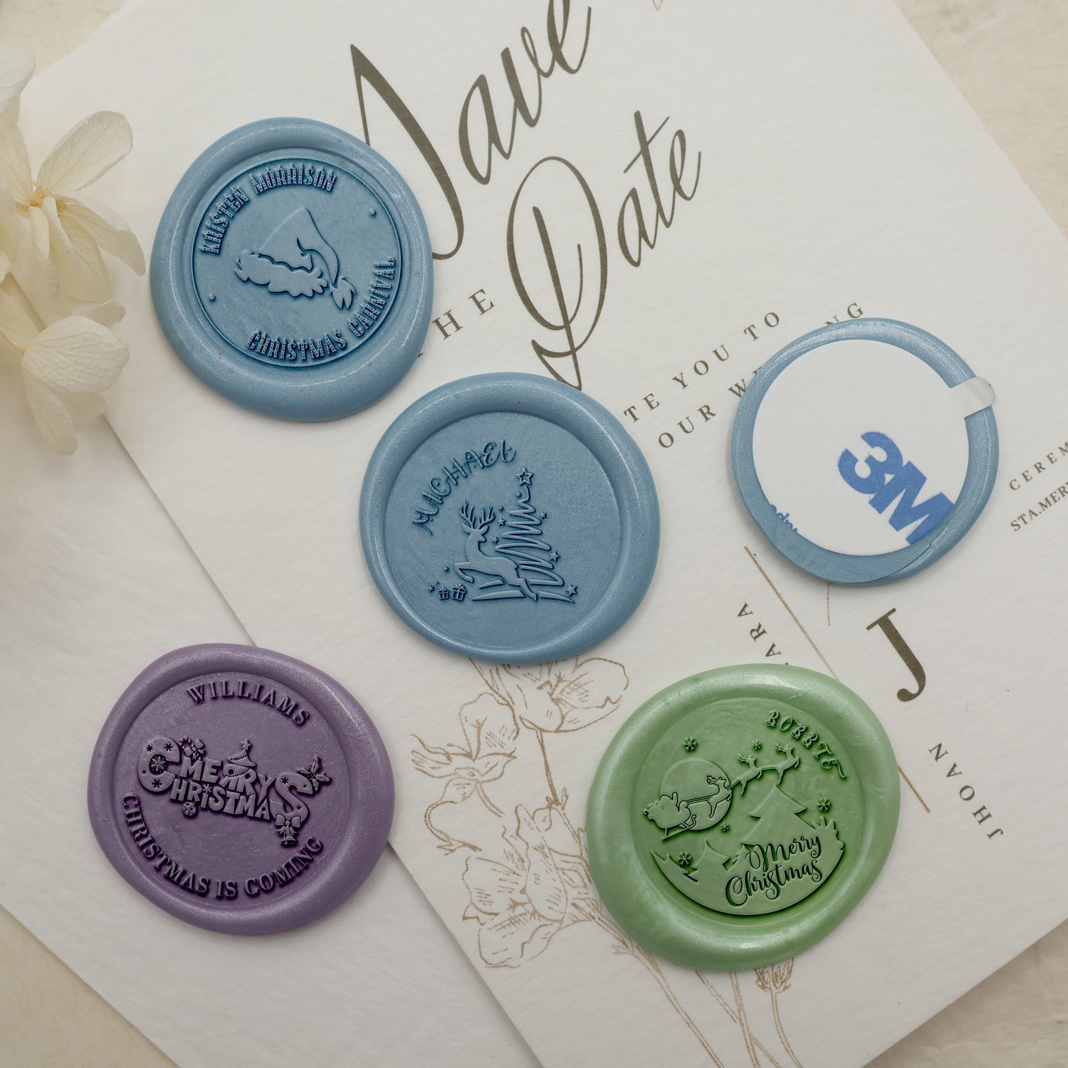 Custom Christmas Name Wax Seal Stamp (27 Designs) 3