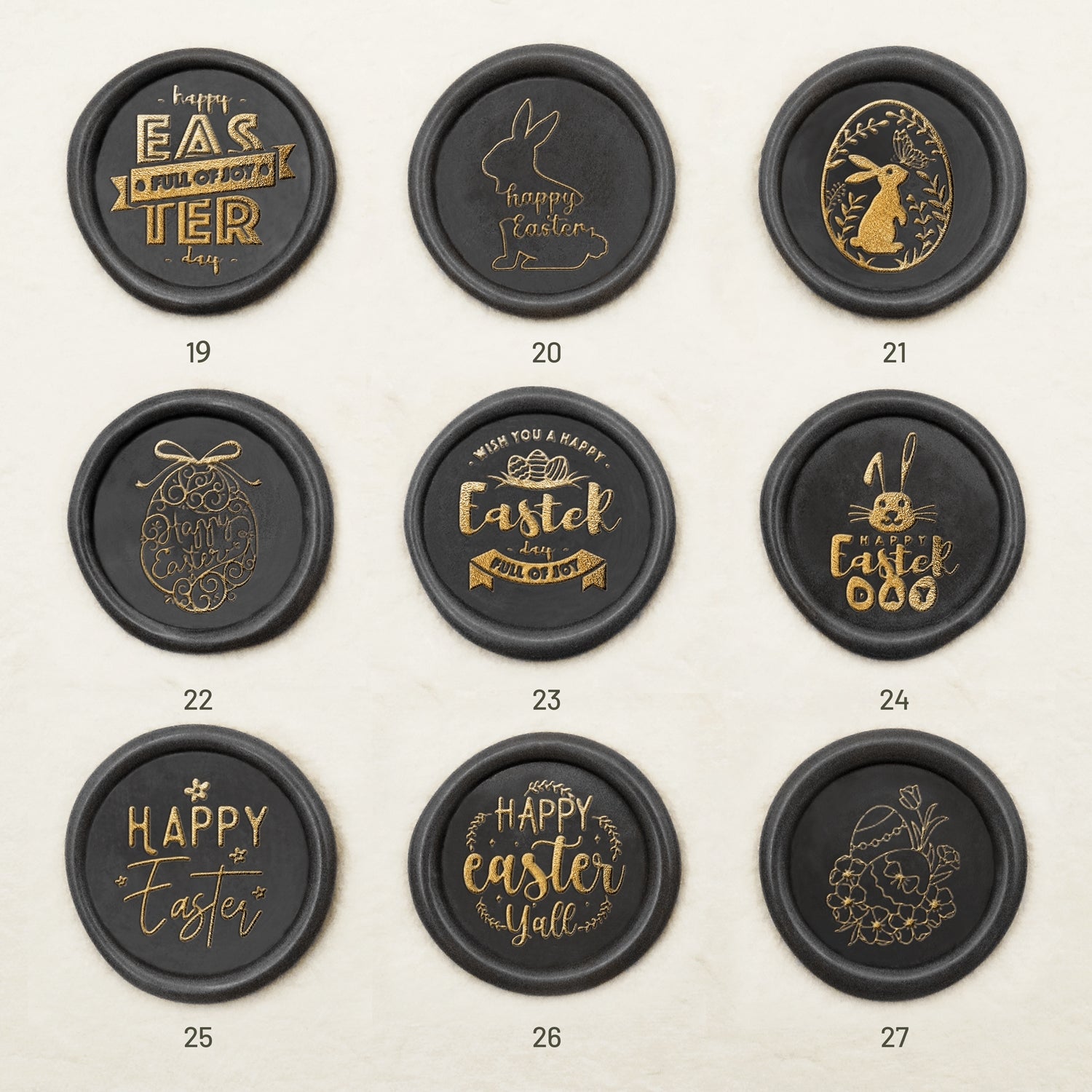 Sello de Lacre de Pascua con Sello de Caucho (27 Diseños) 7