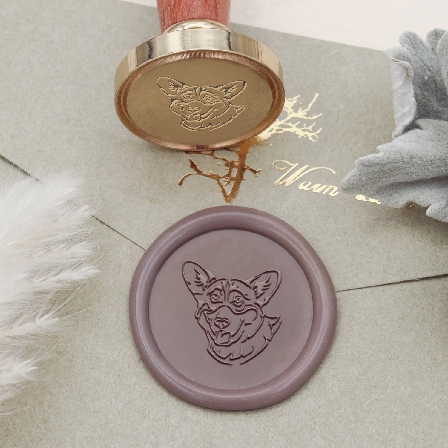 Sello de Lacre de Perro Corgi - Stamprints
