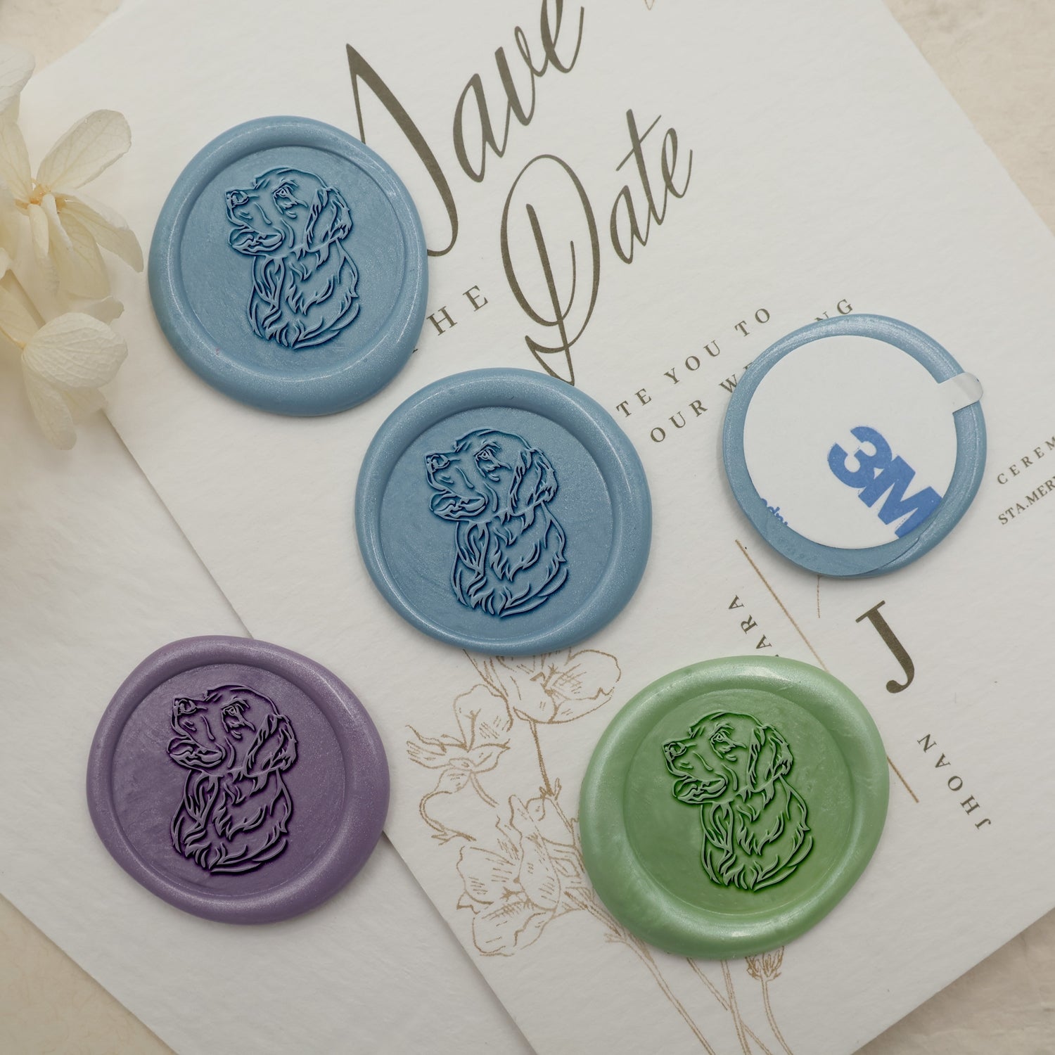 Golden Retriever Dog Wax Seal Stamp - Stamprints2