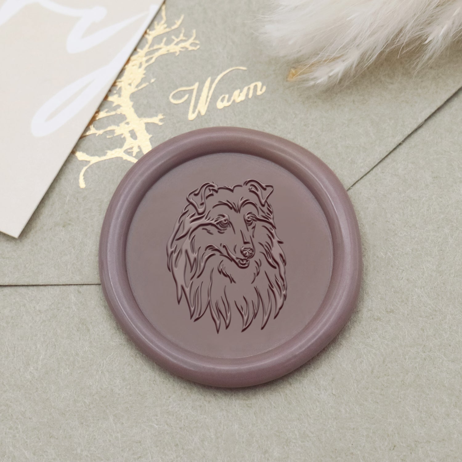 Sello de Lacre de Perro Border Collie - Stamprints1