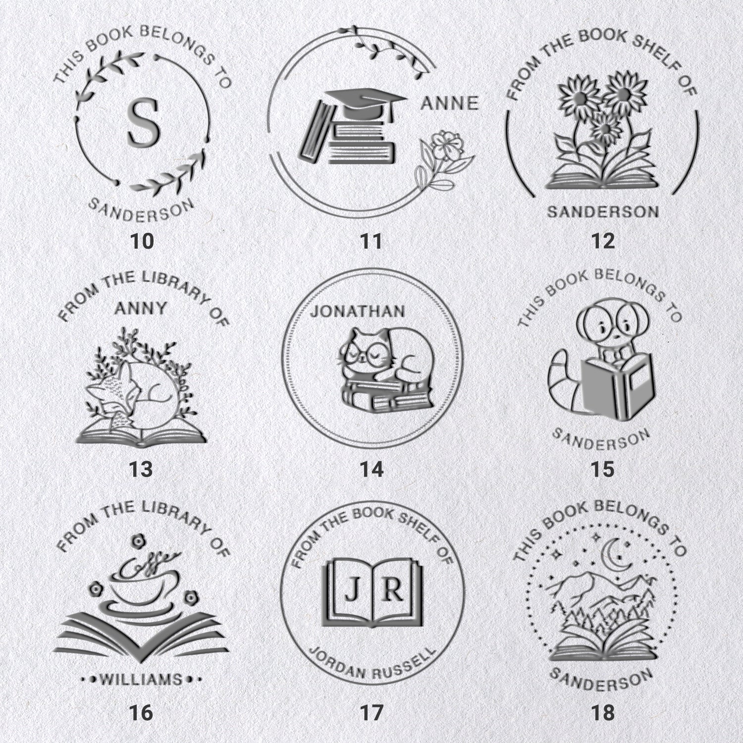 Sello en Seco para Libros Personalizado (27 Diseños) Sello en Seco para Libros Personalizado (27 Diseños)41