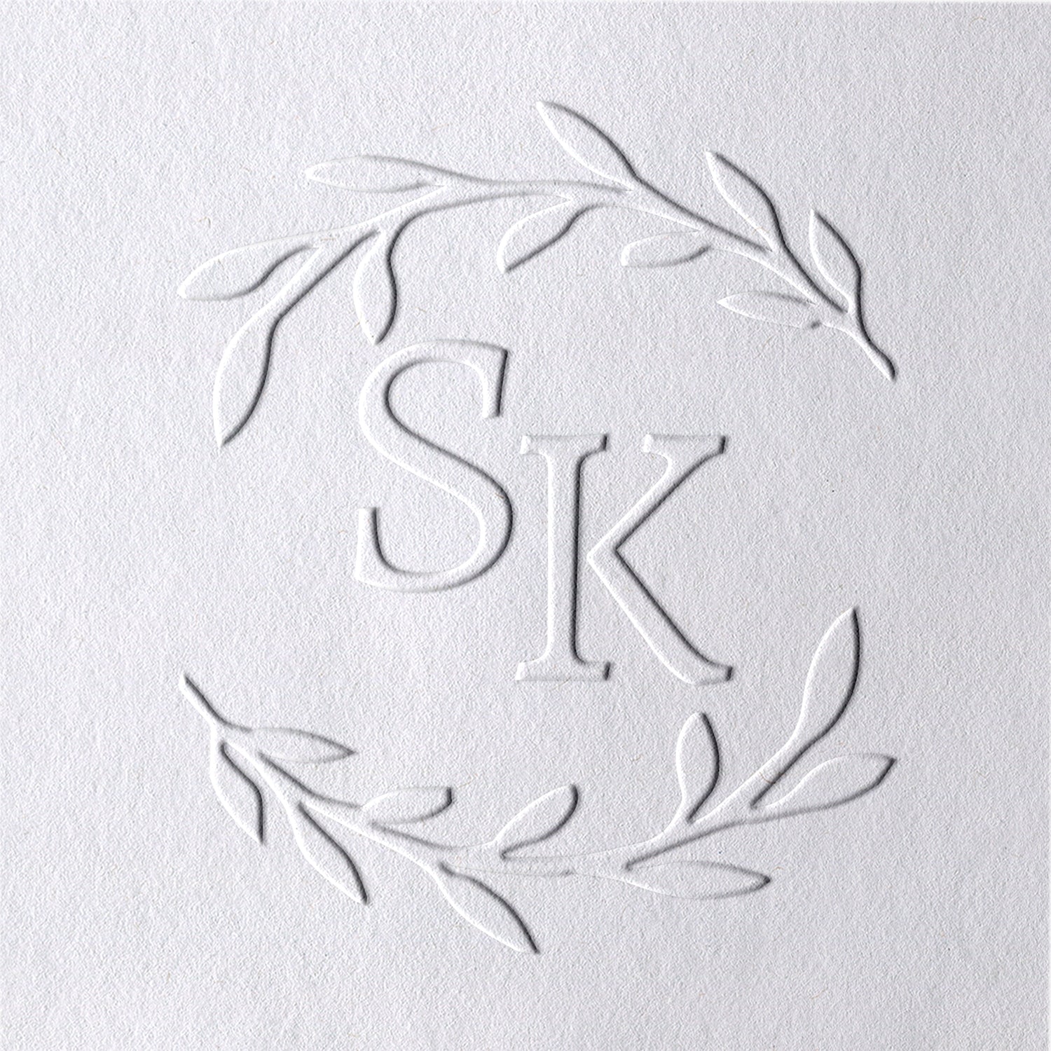 Custom Initials and Branch Monogram Wedding Embosser 261