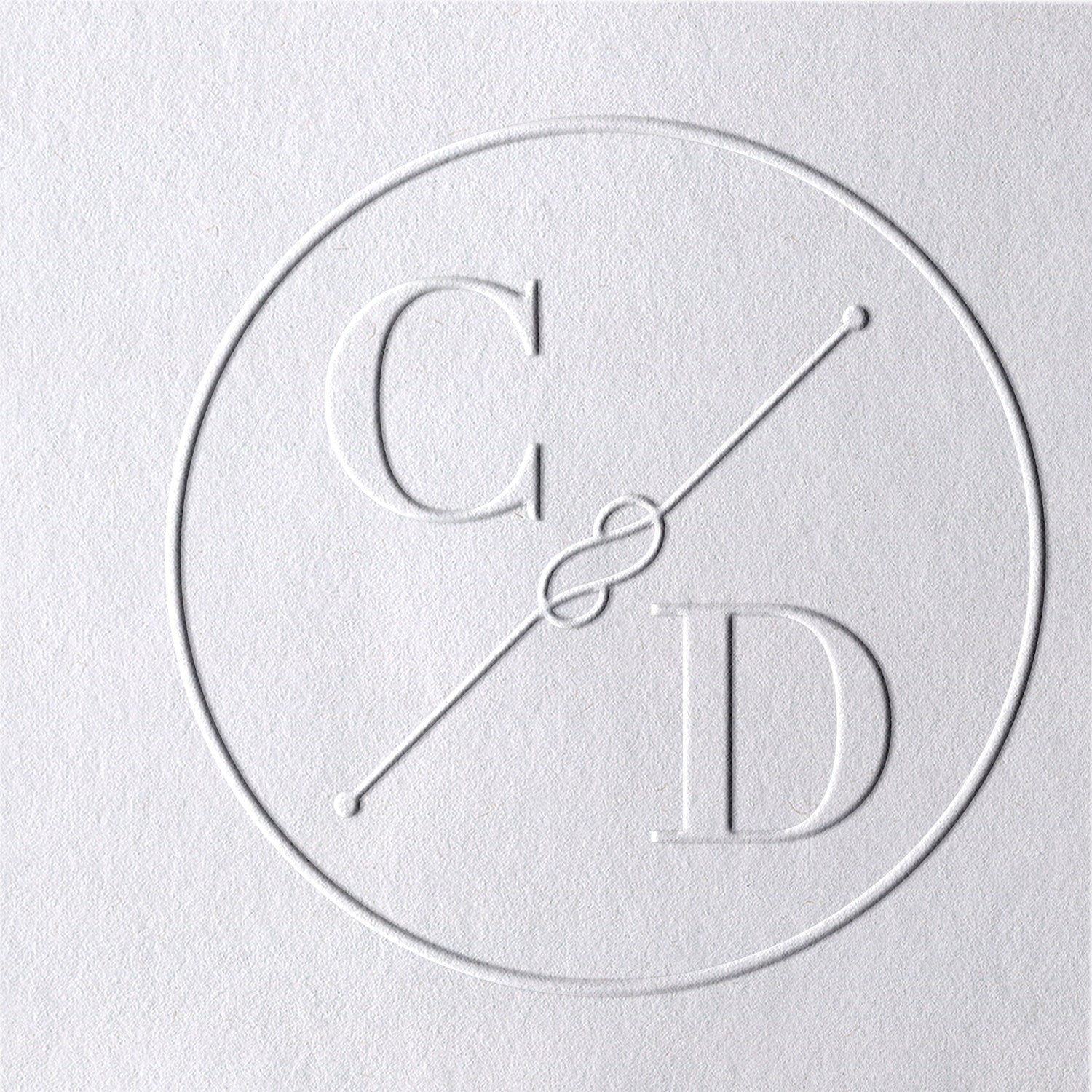 Personalisierte Einfacher Knoten Hochzeit Monogramm Initial Prägezange 61