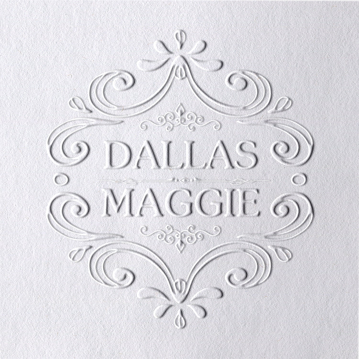 Timbre à sec de mariage personnalisé avec motif élégant 1511