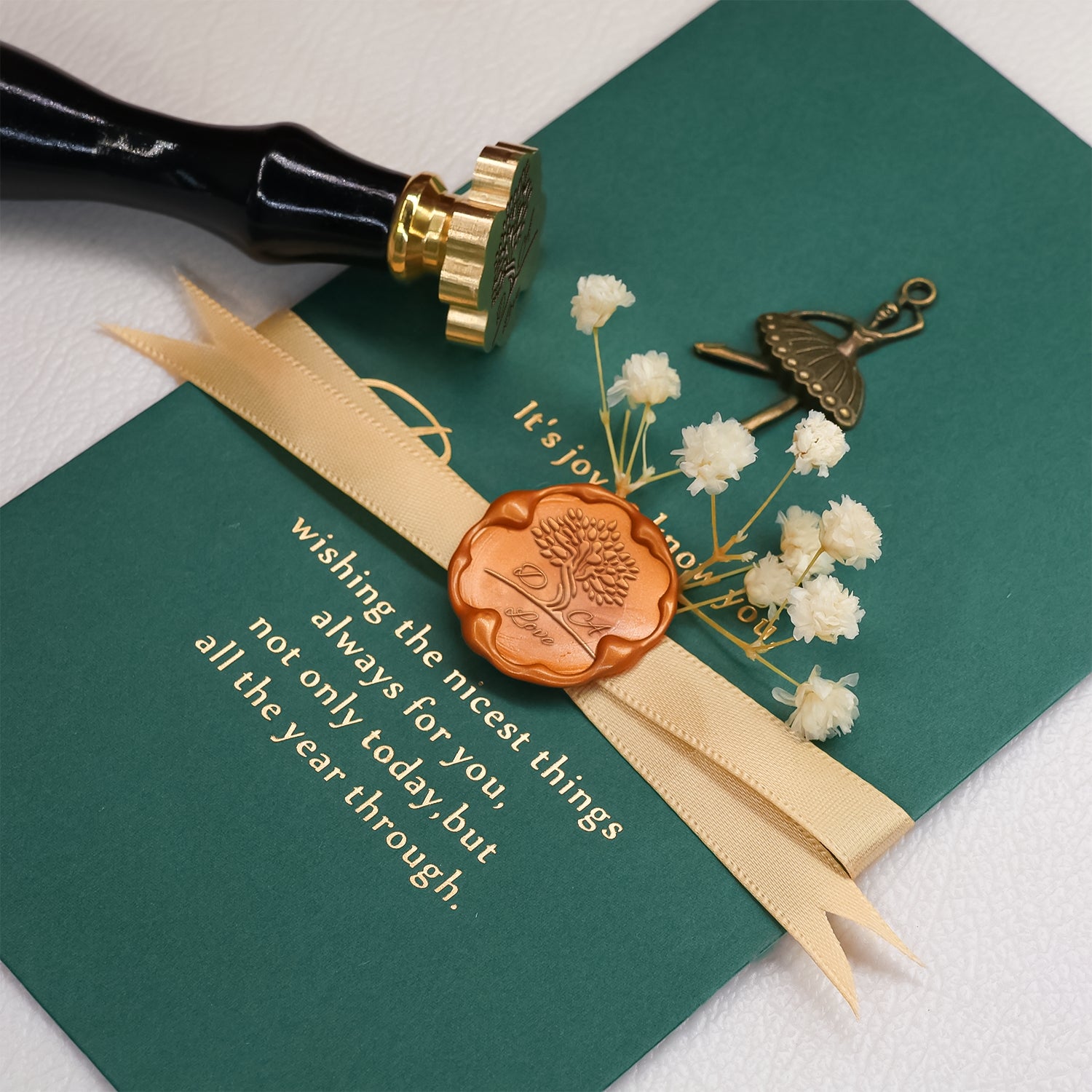 Personalisiertes Design Spezialgeformter Siegelwachs Siegelstempel mit Ihrem Kunstwerk 3