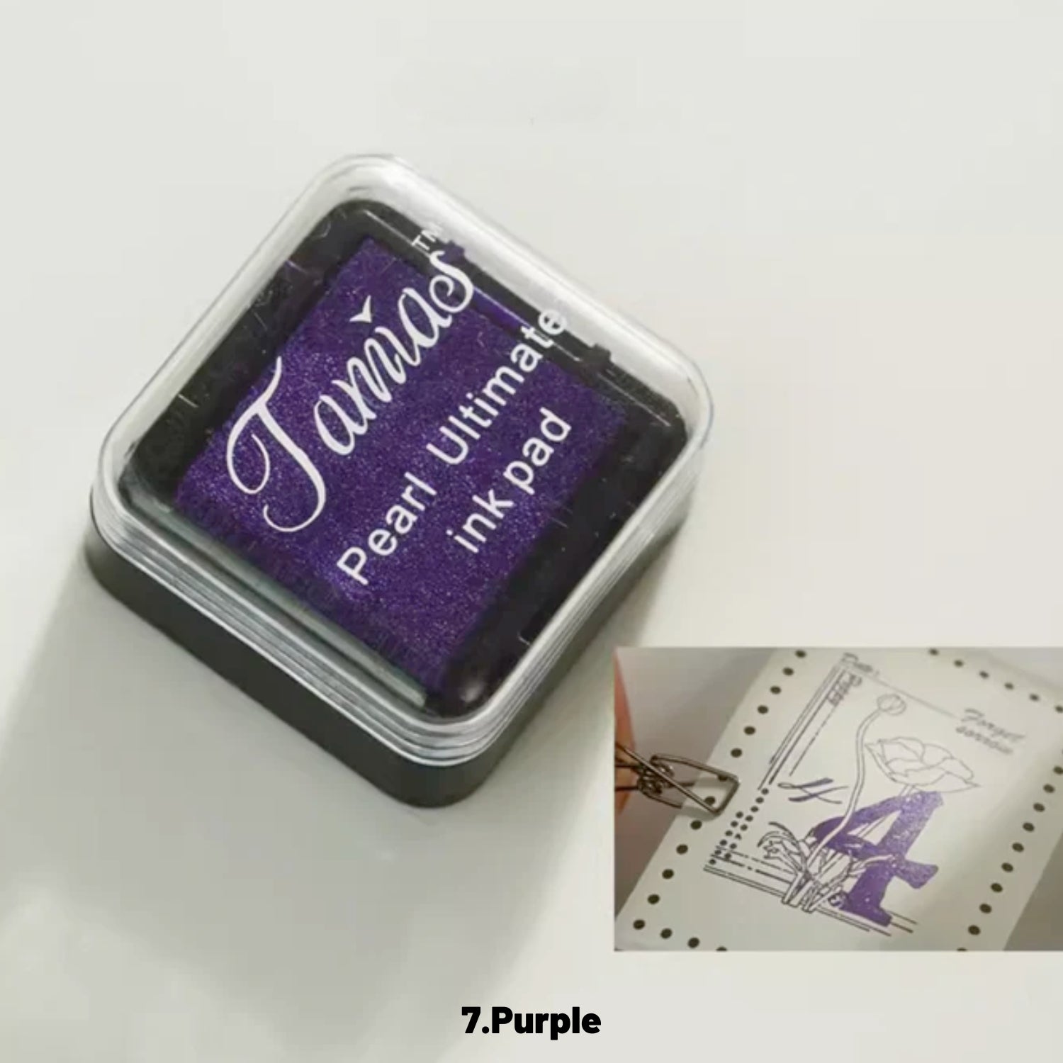 Almohadilla de Tinta Nacarado Mini Retro (8 Colores) 11