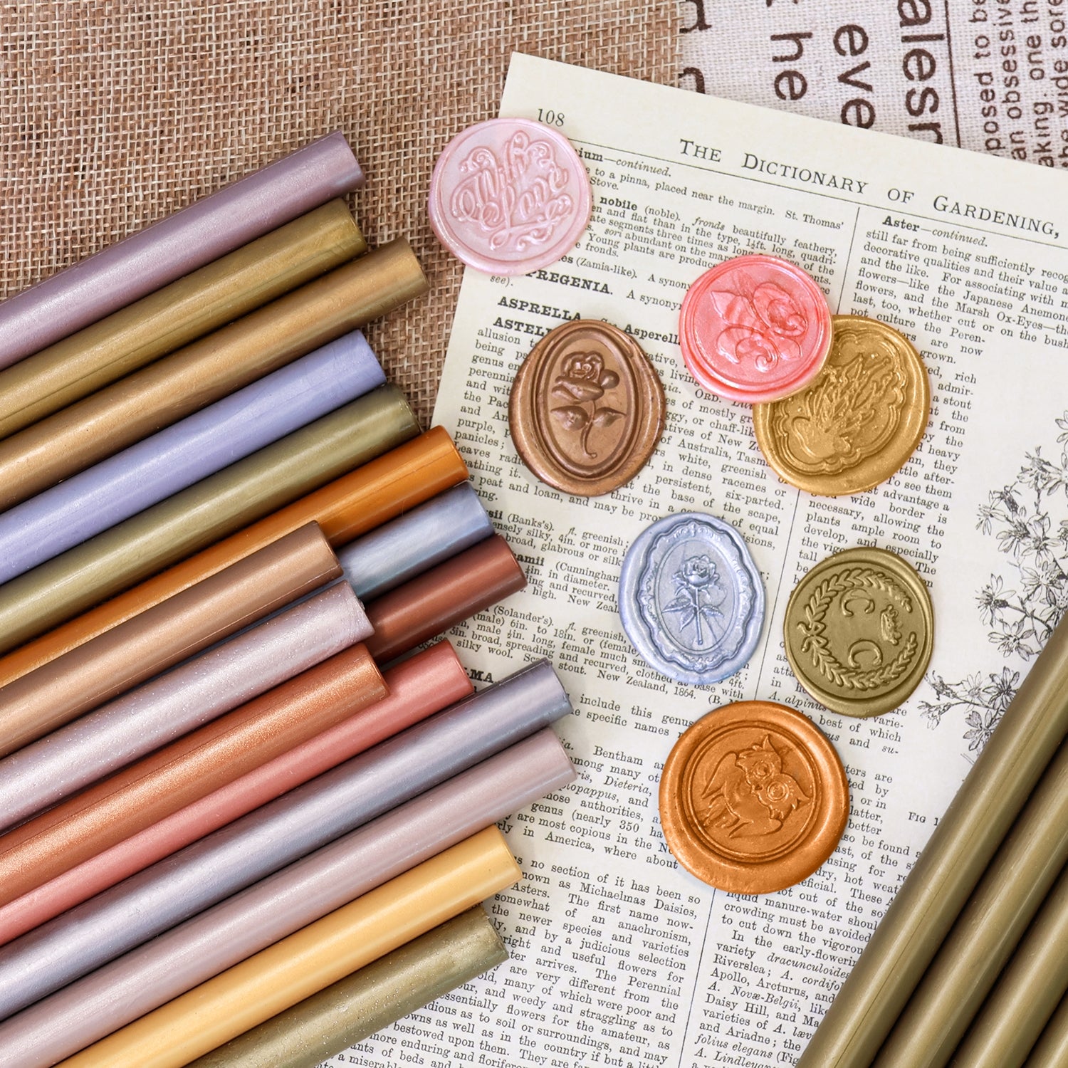 Ensemble de Bâtons de Cire à Cacheter Rose (20 Pcs Aléatoires)1
