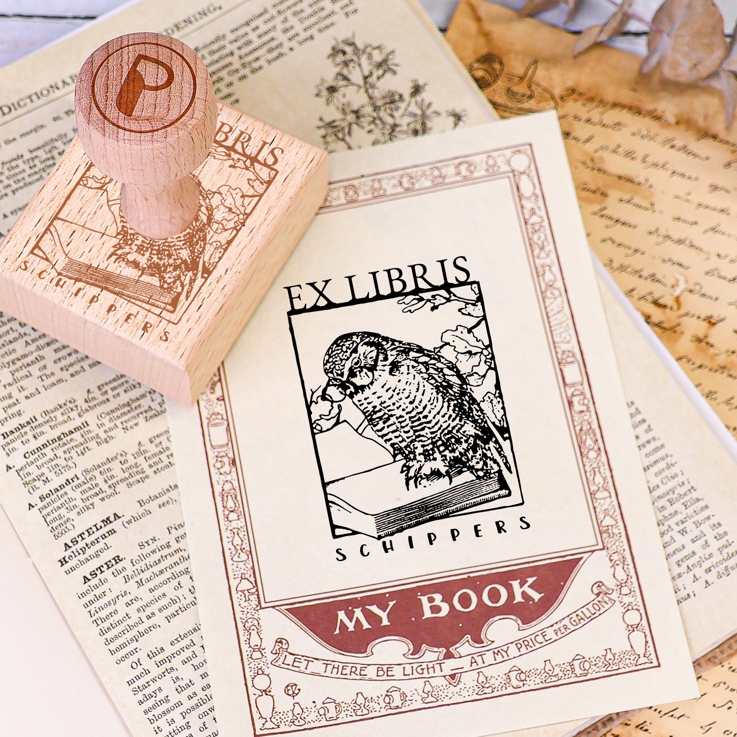 sello de caucho personalizado para libros libro de uso 2
