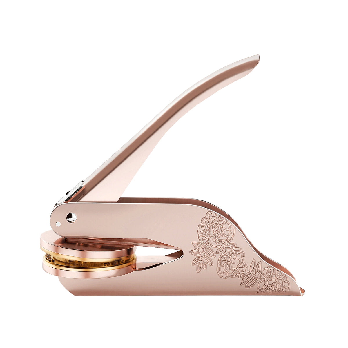 Sellos secos Personalizados con Diseño Personalizado con su Obra de Arte oro rosa
