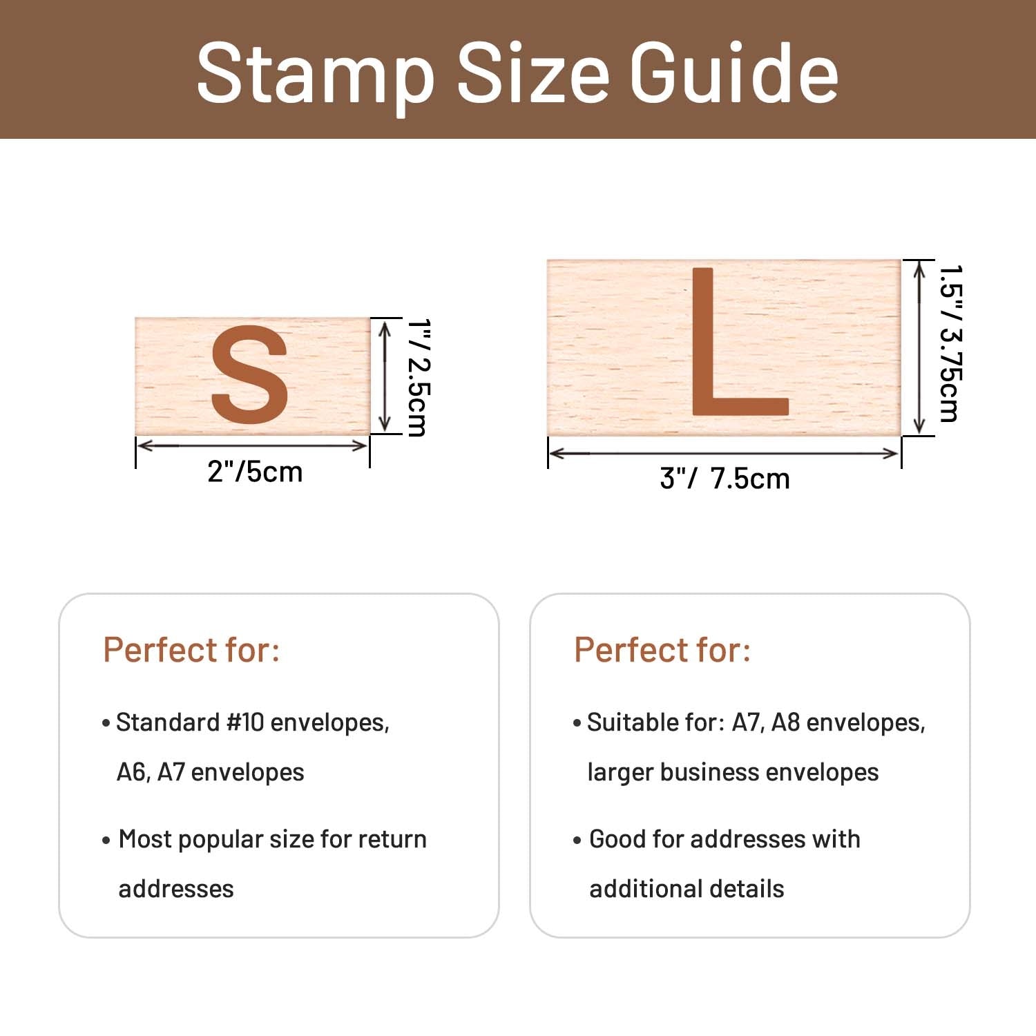 Sello de Caucho de Madera Personalizado para Dirección Rectangle100