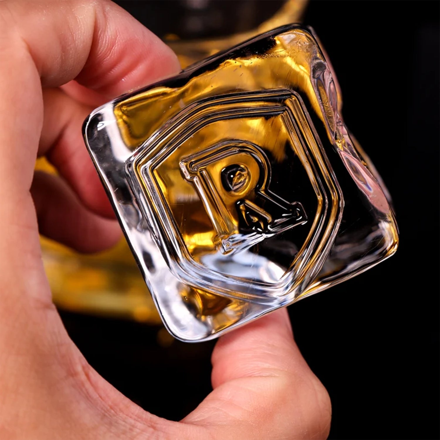 Sello de caucho de hielo Elite Shield de latón con monograma individual para Bartender y planificador
